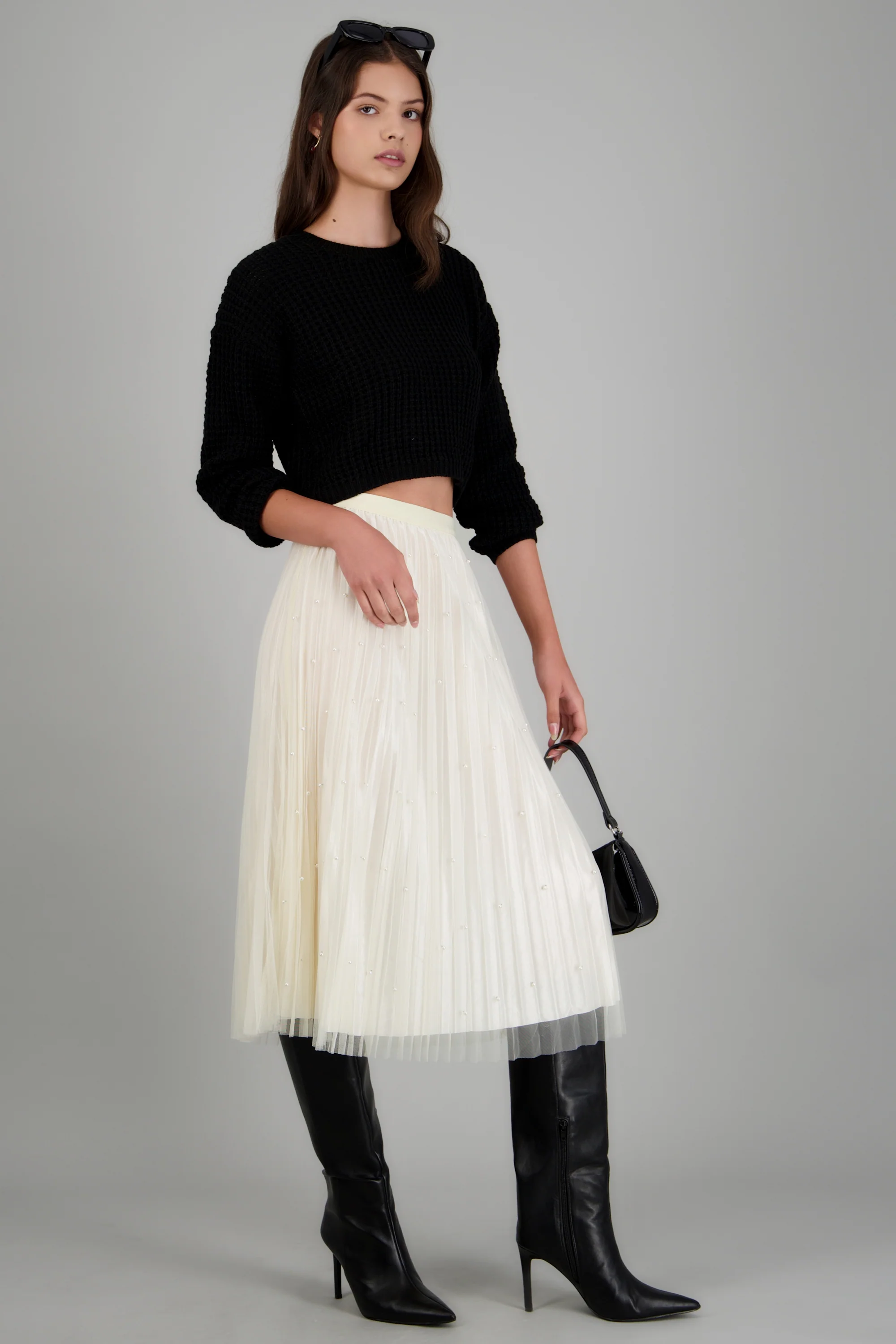 Falda midi con perlitas - Image 3