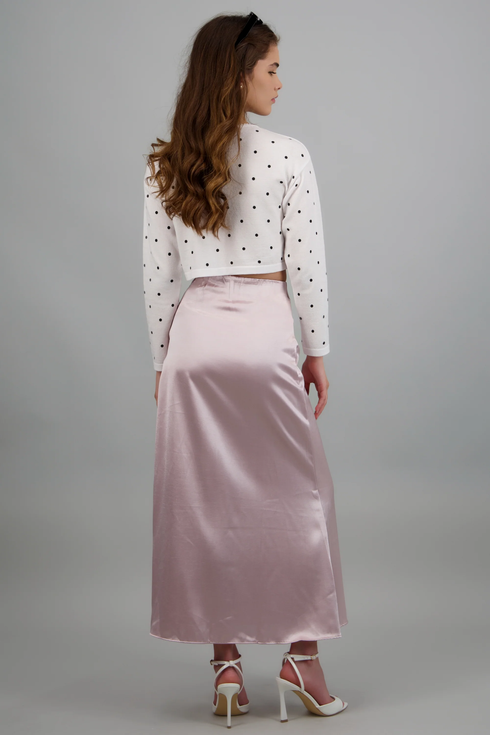 Falda midi satin - Image 4