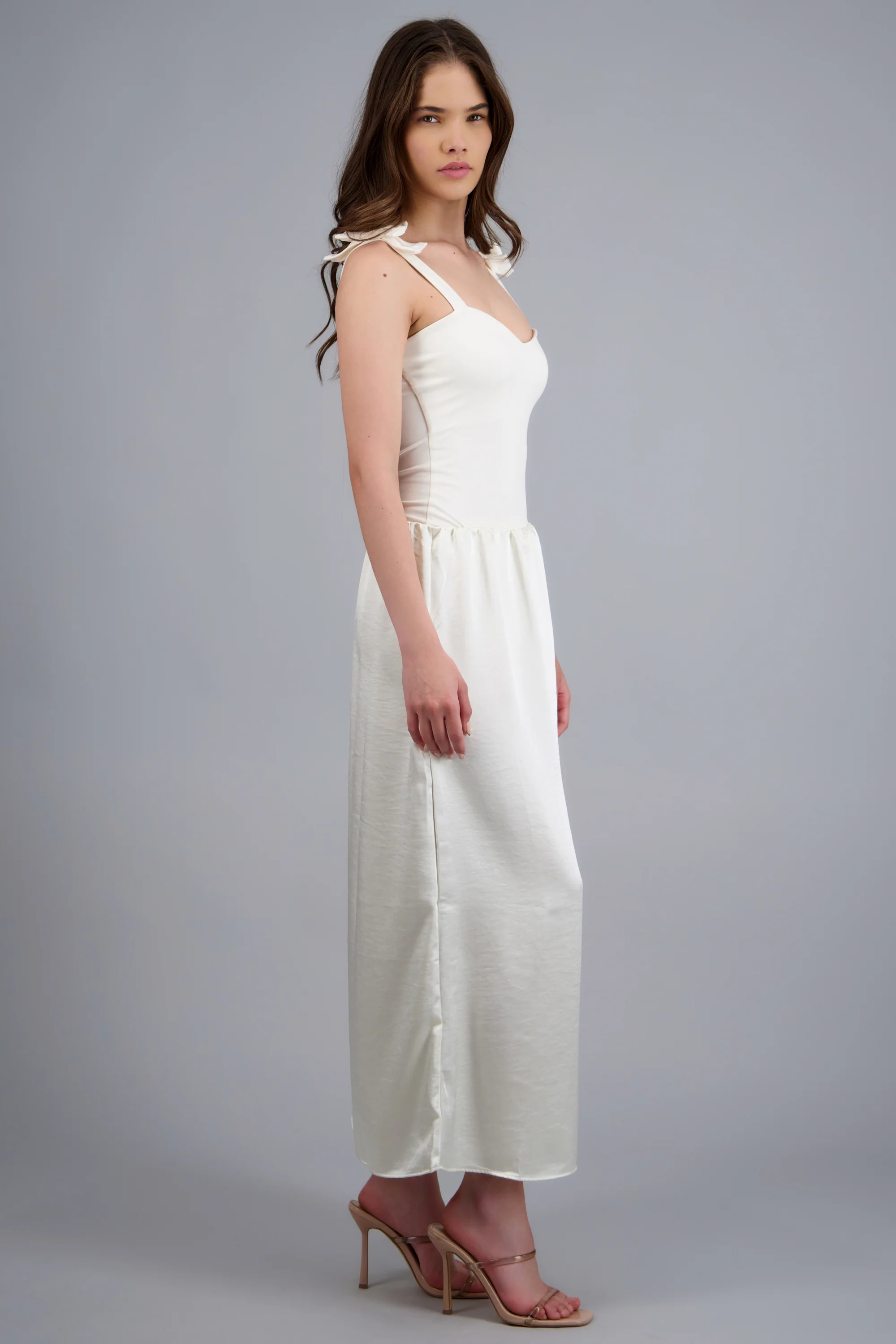 Falda midi satinada - Image 3