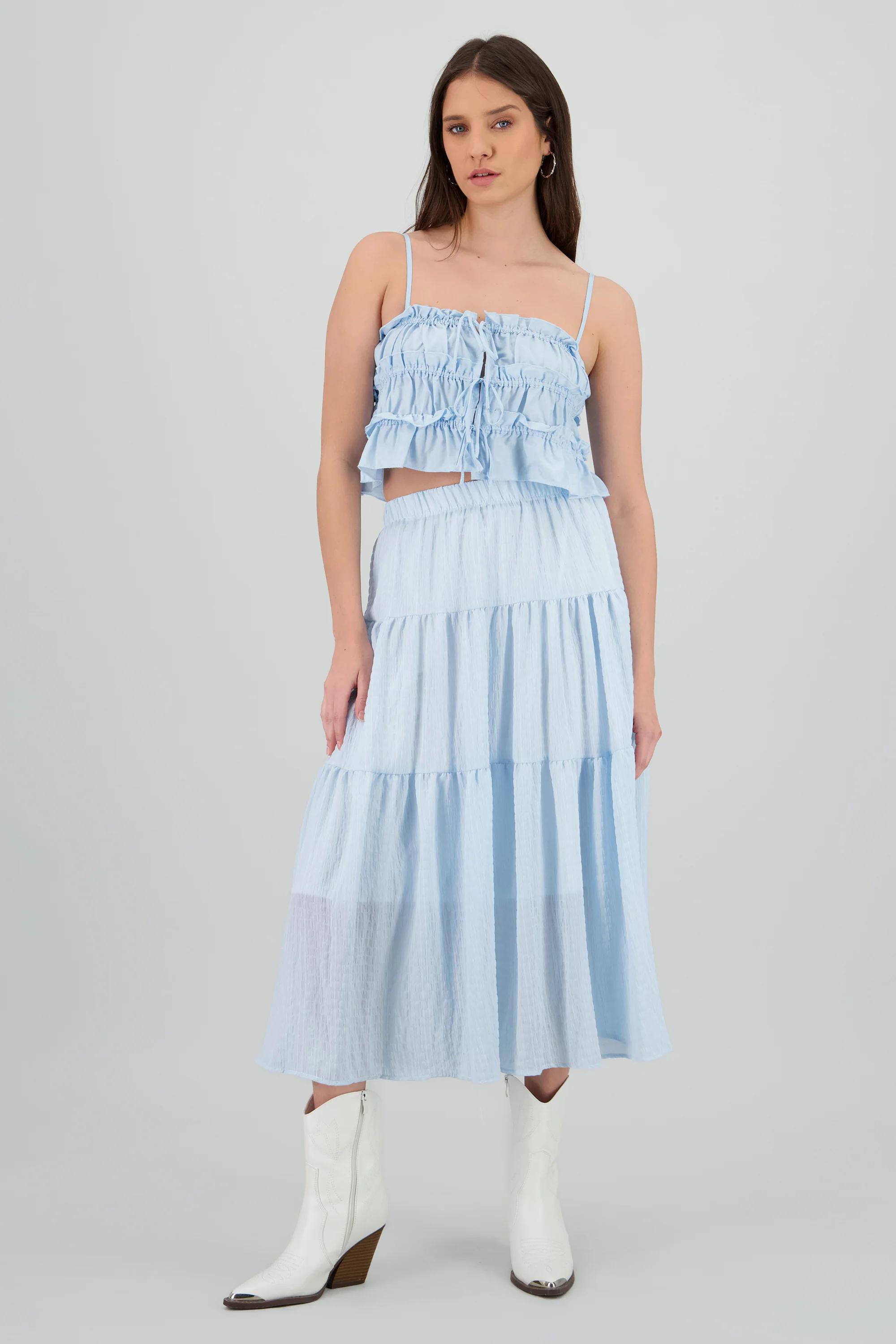 Falda midi textura