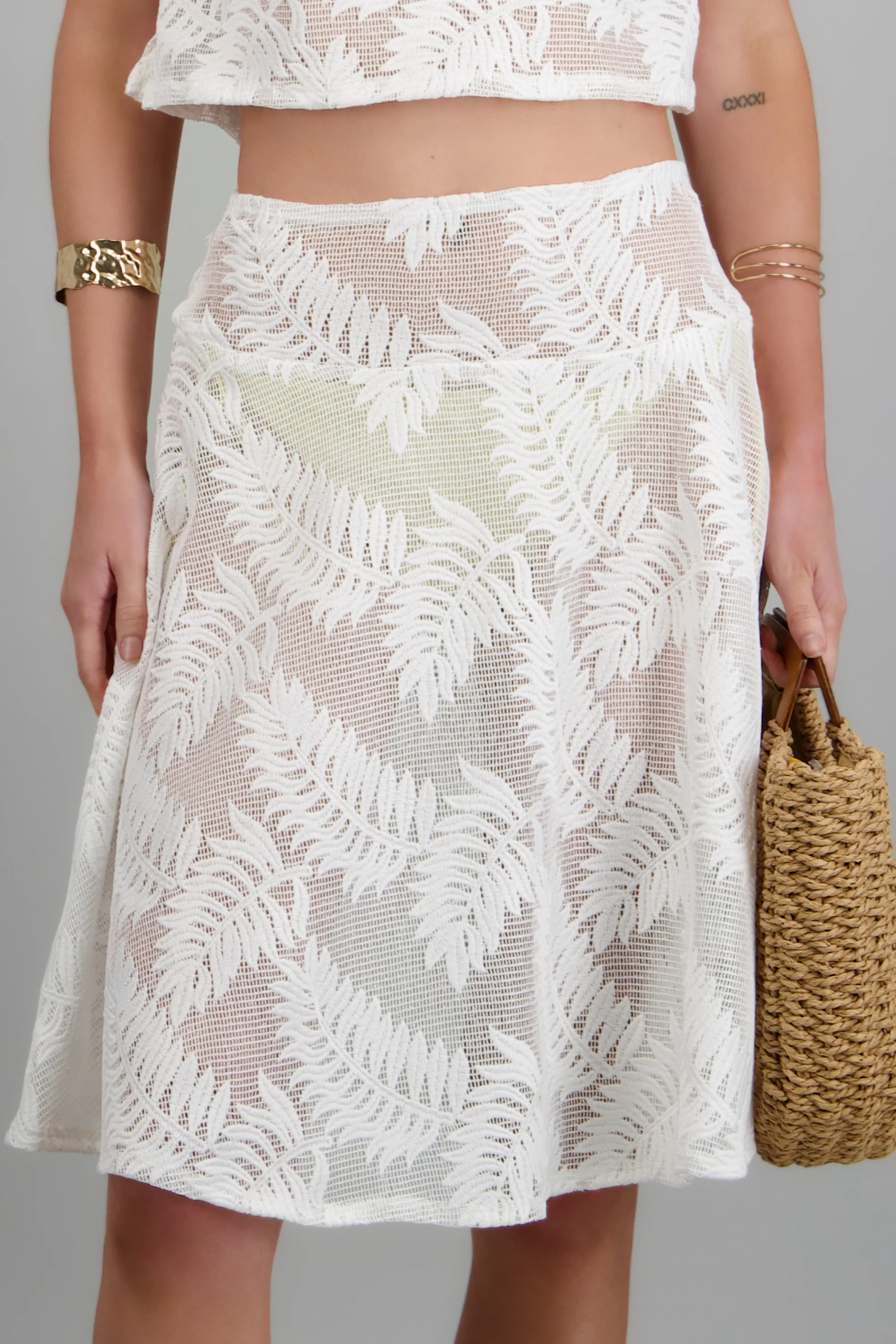 Falda midi tipo crochet - Image 2
