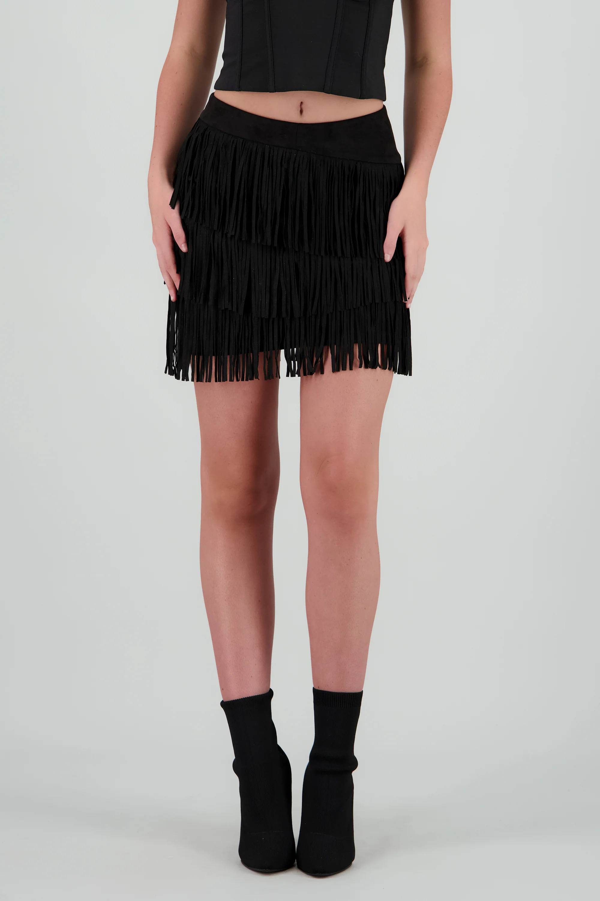 Falda mini fringe suede - Image 2