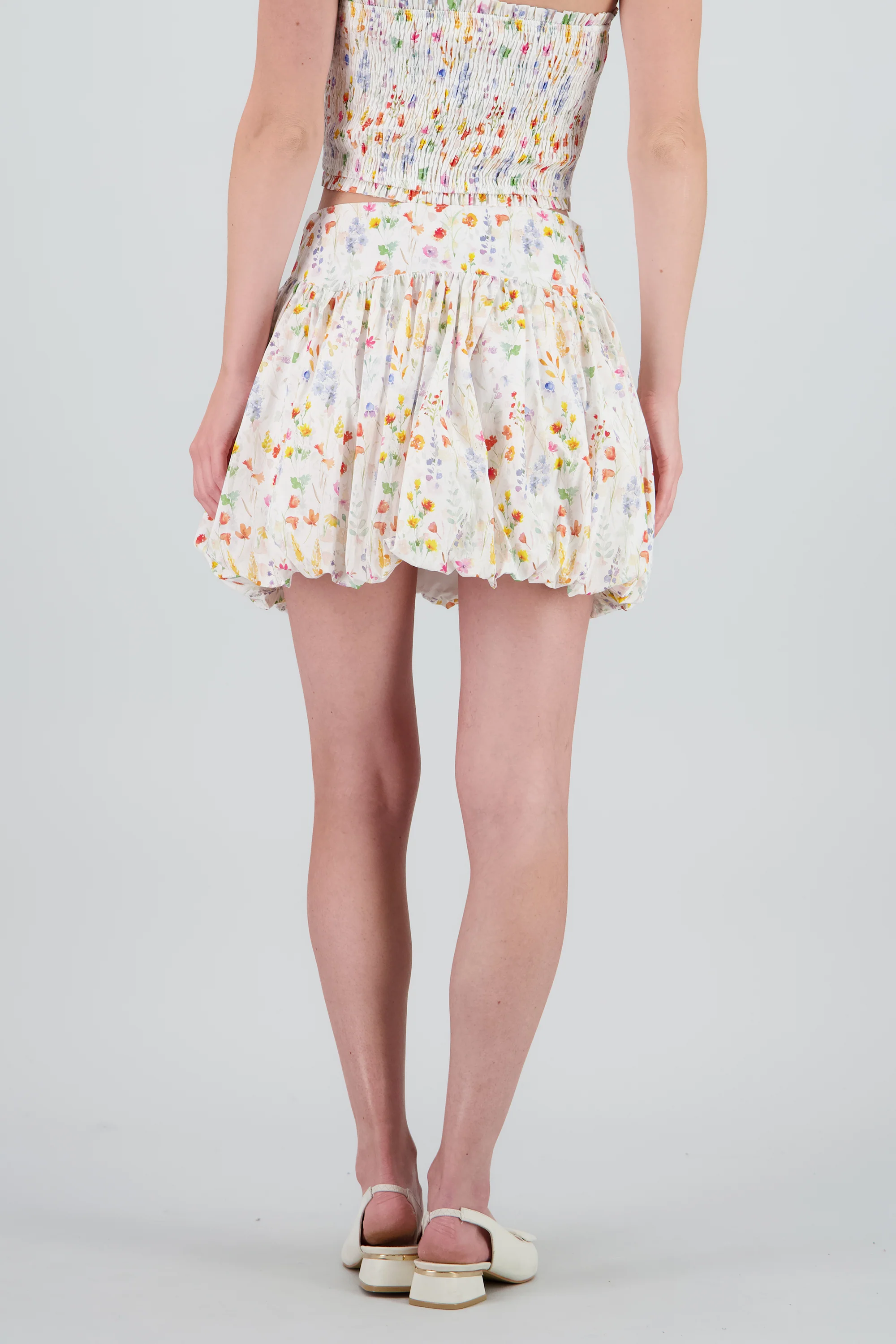 Falda mini globo estampado flores - Image 4