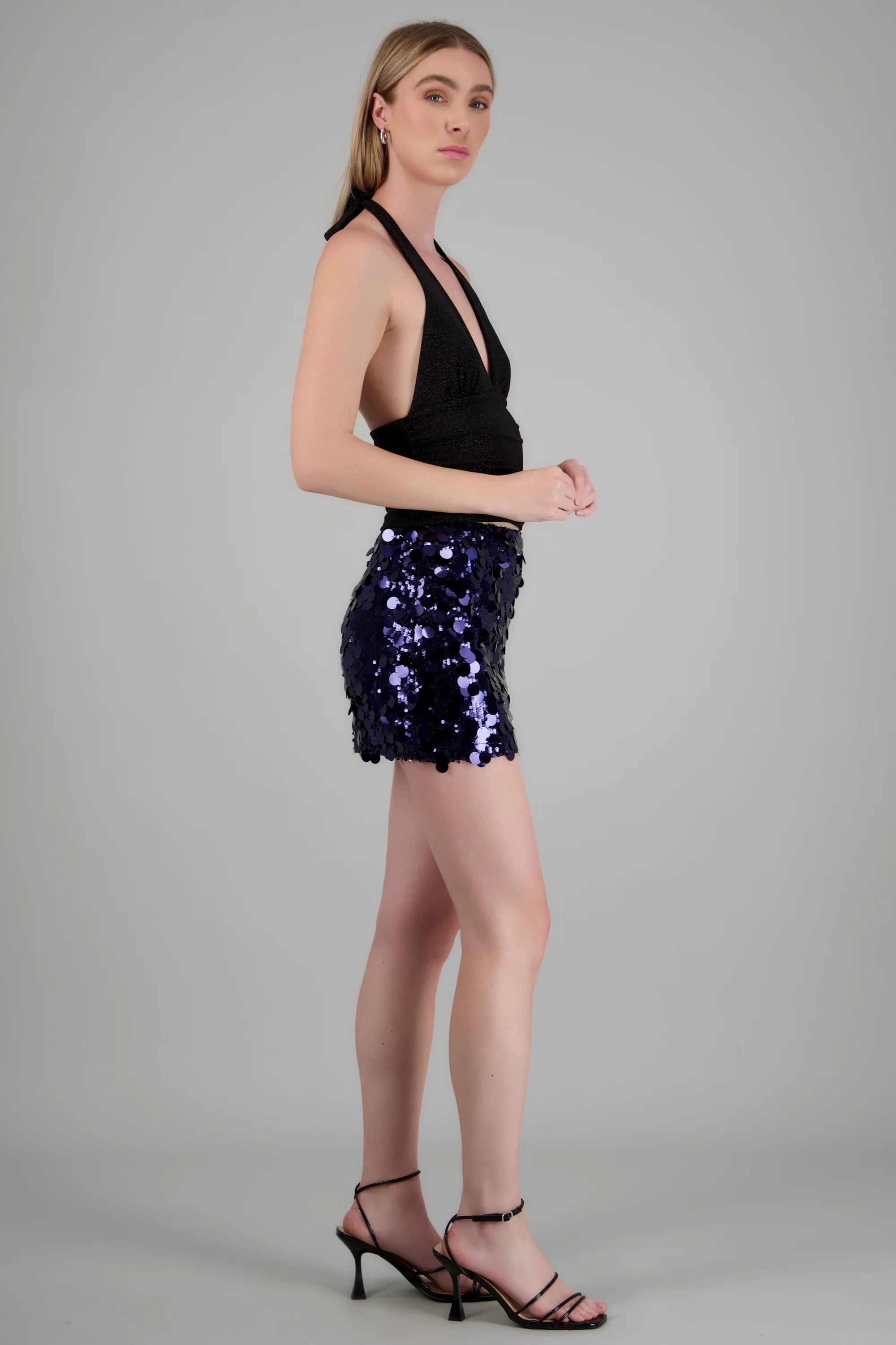 Falda mini lentejuelas lunares - Image 3