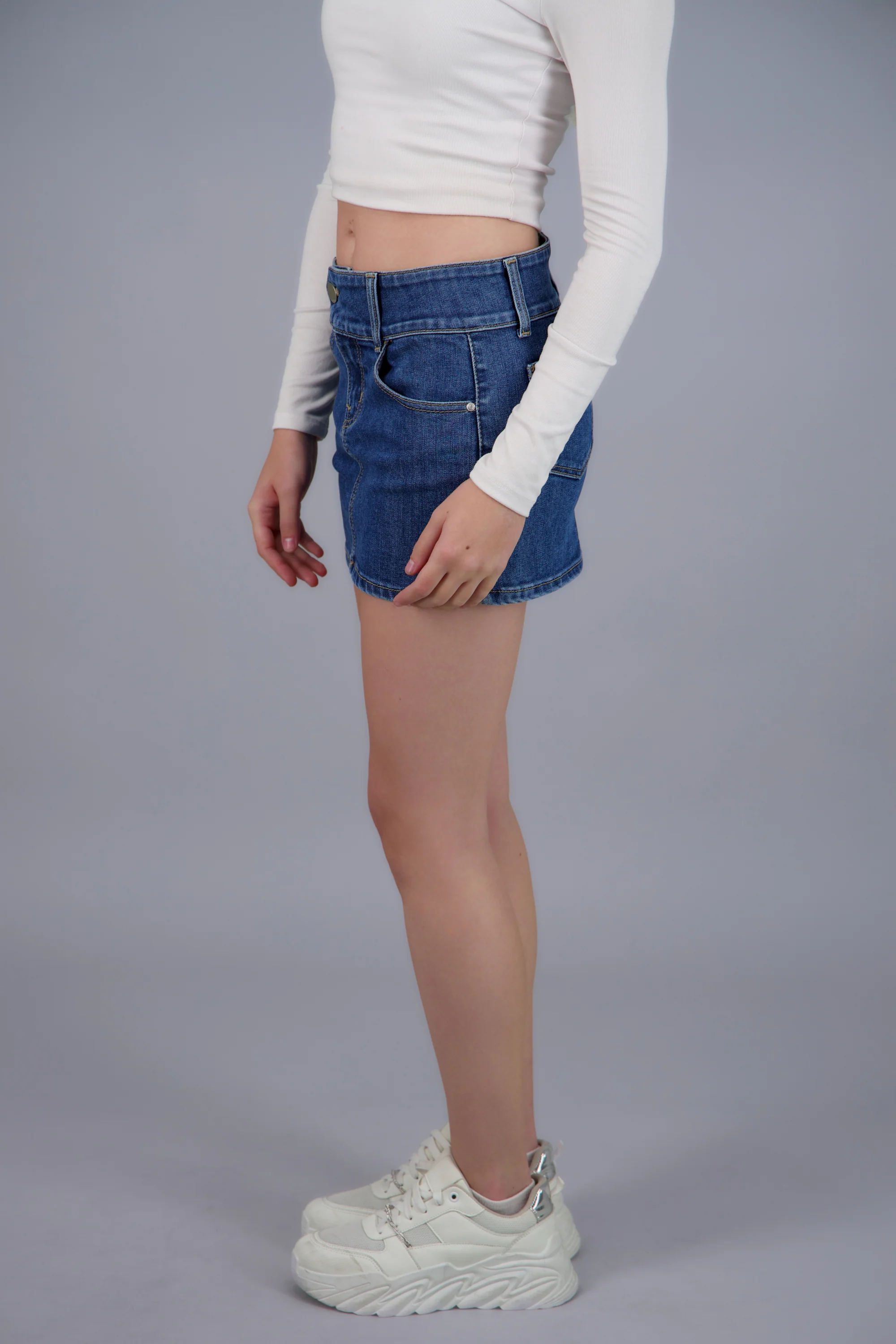 Falda recta pretina ancha - Image 4