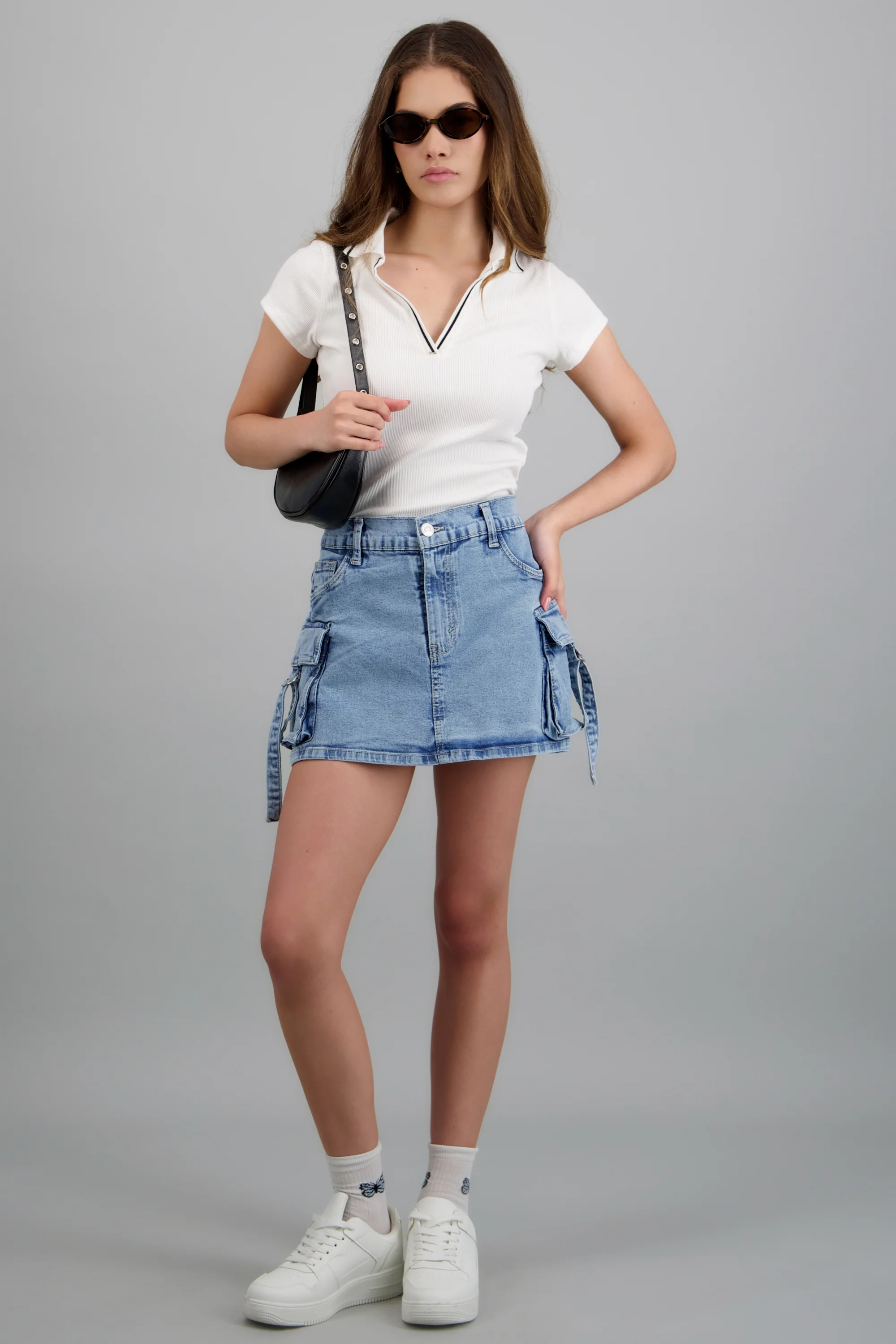 Falda short cargo tiras - Image 3