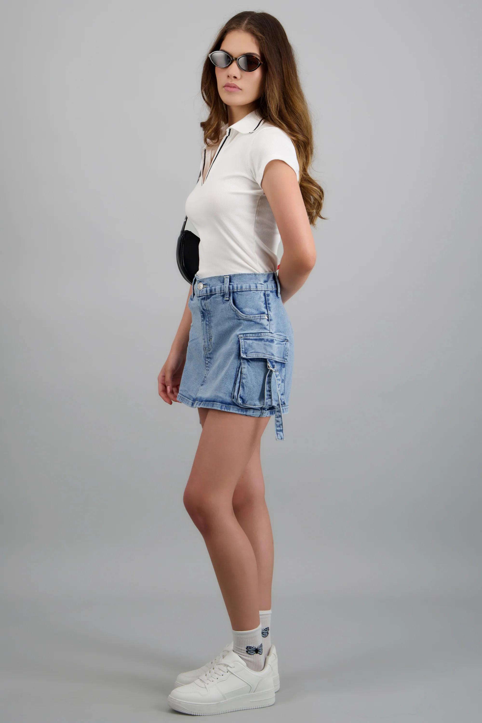 Falda short cargo tiras - Image 4