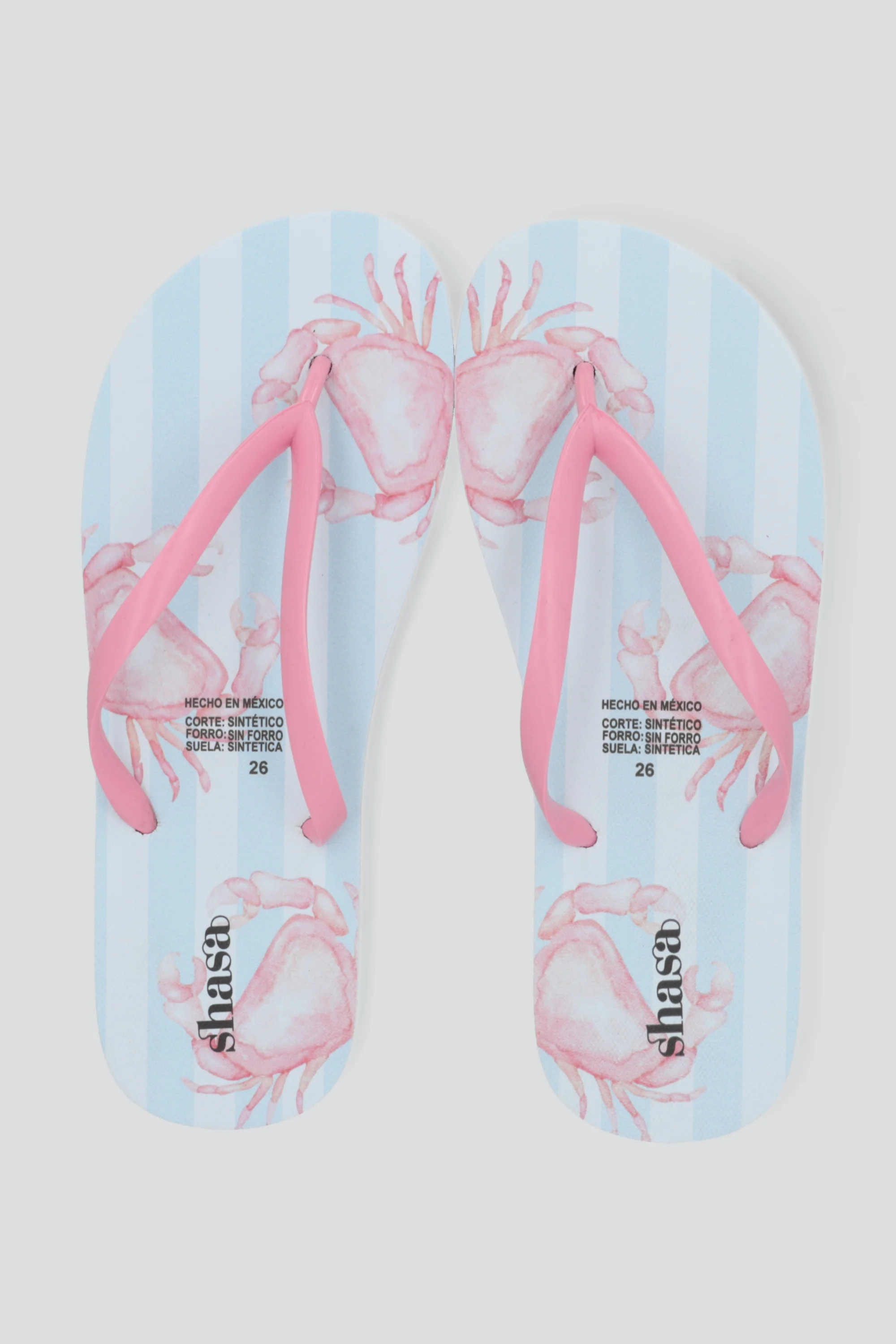 Flip flop cangrejos playa