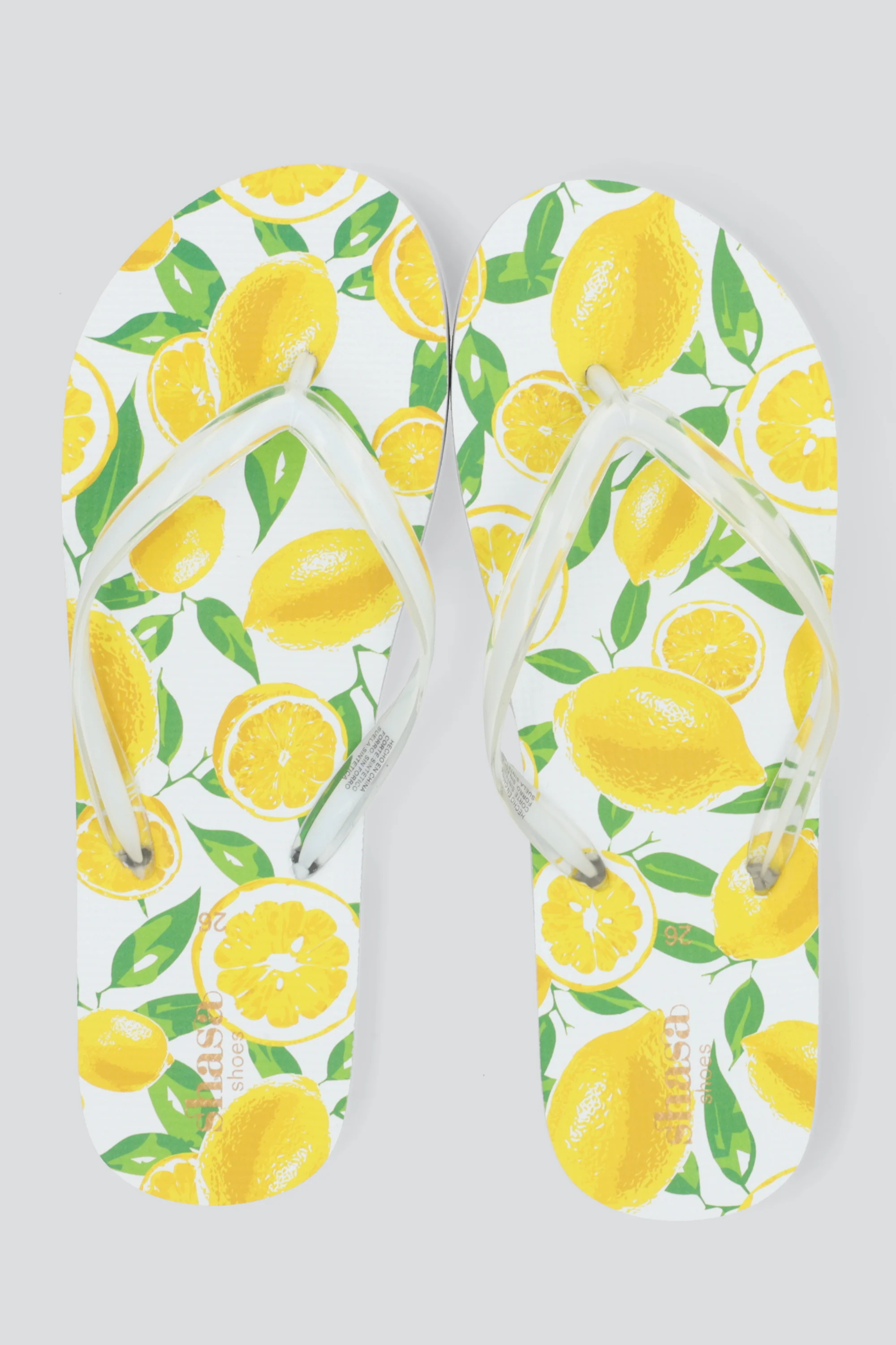 Flip flop estampado limones