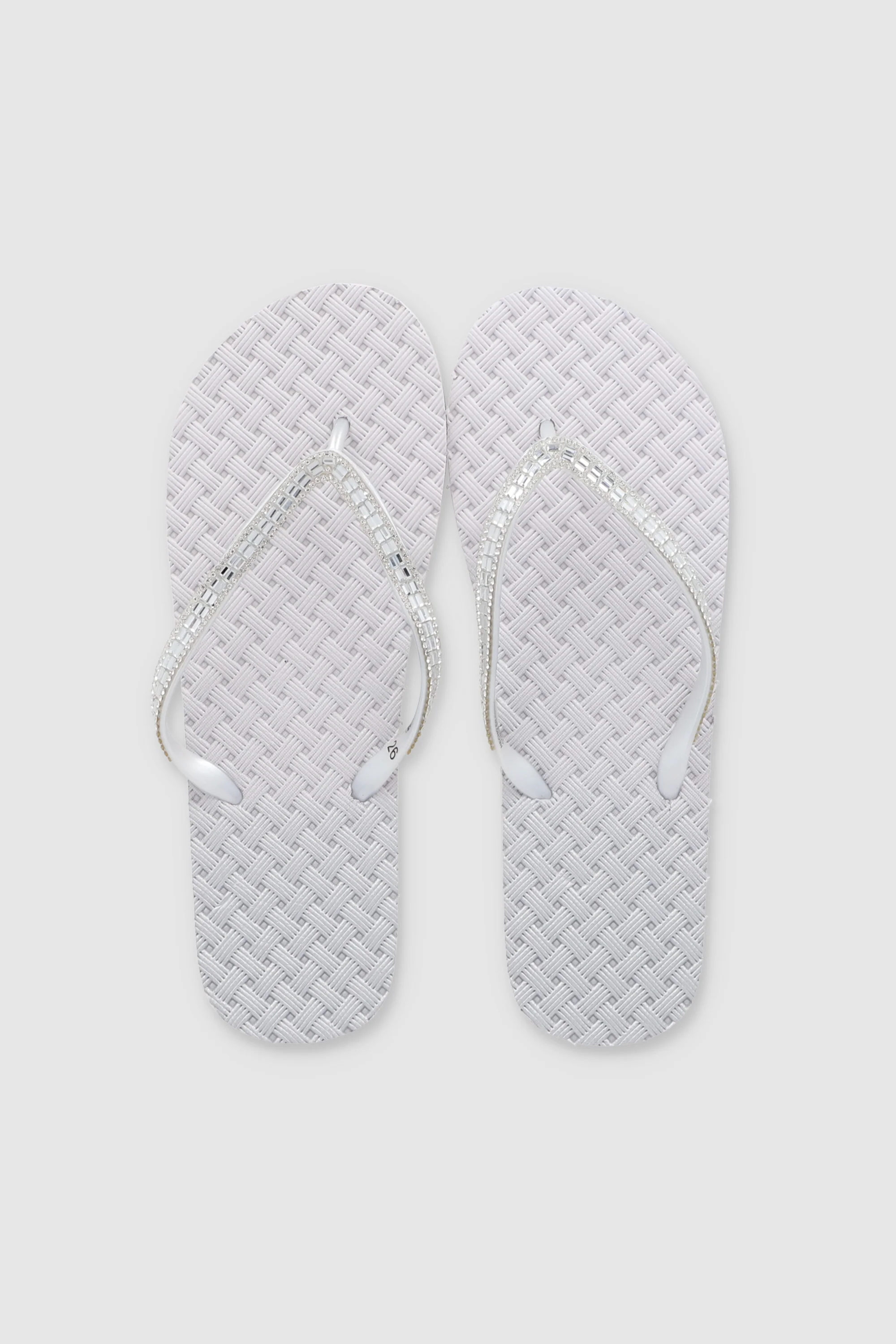 Flip Flops Textura Canasta Chinela Brillos