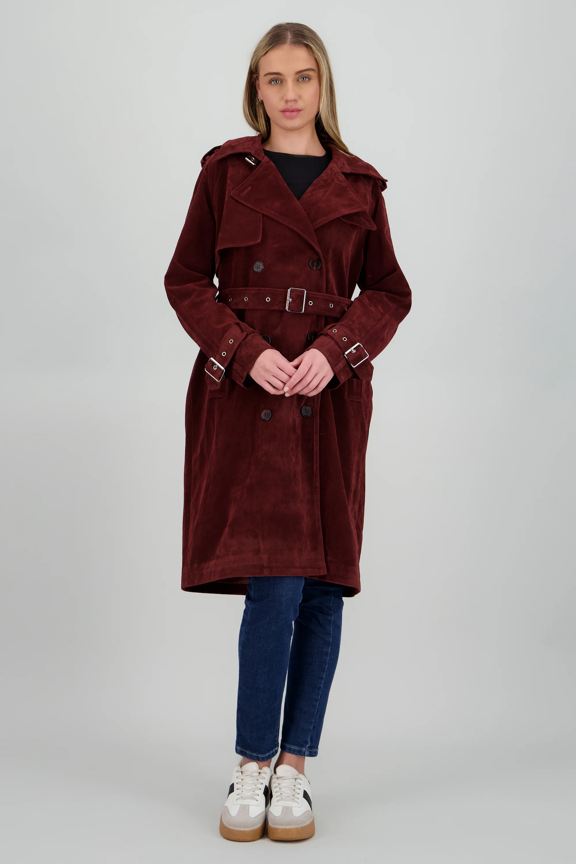 Gabardina larga suede - Image 2