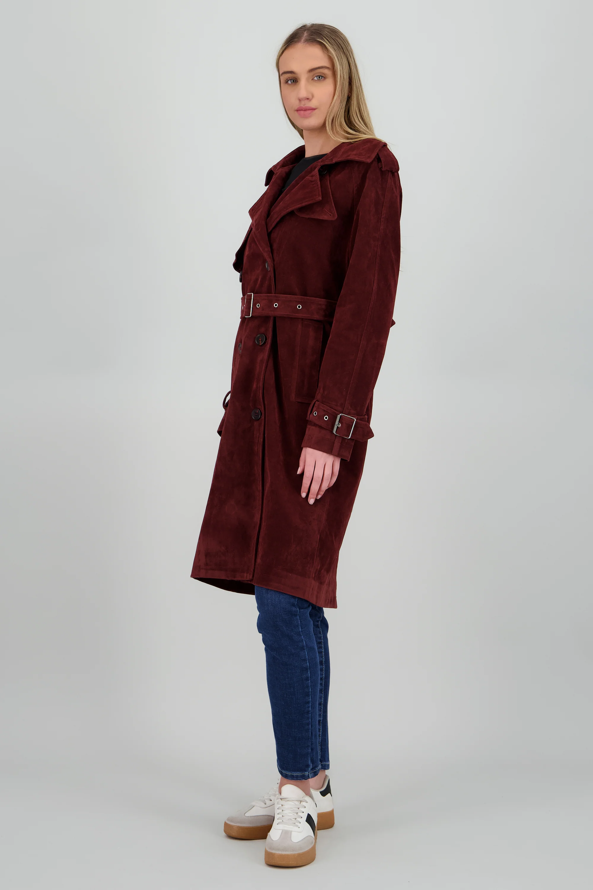 Gabardina larga suede - Image 3