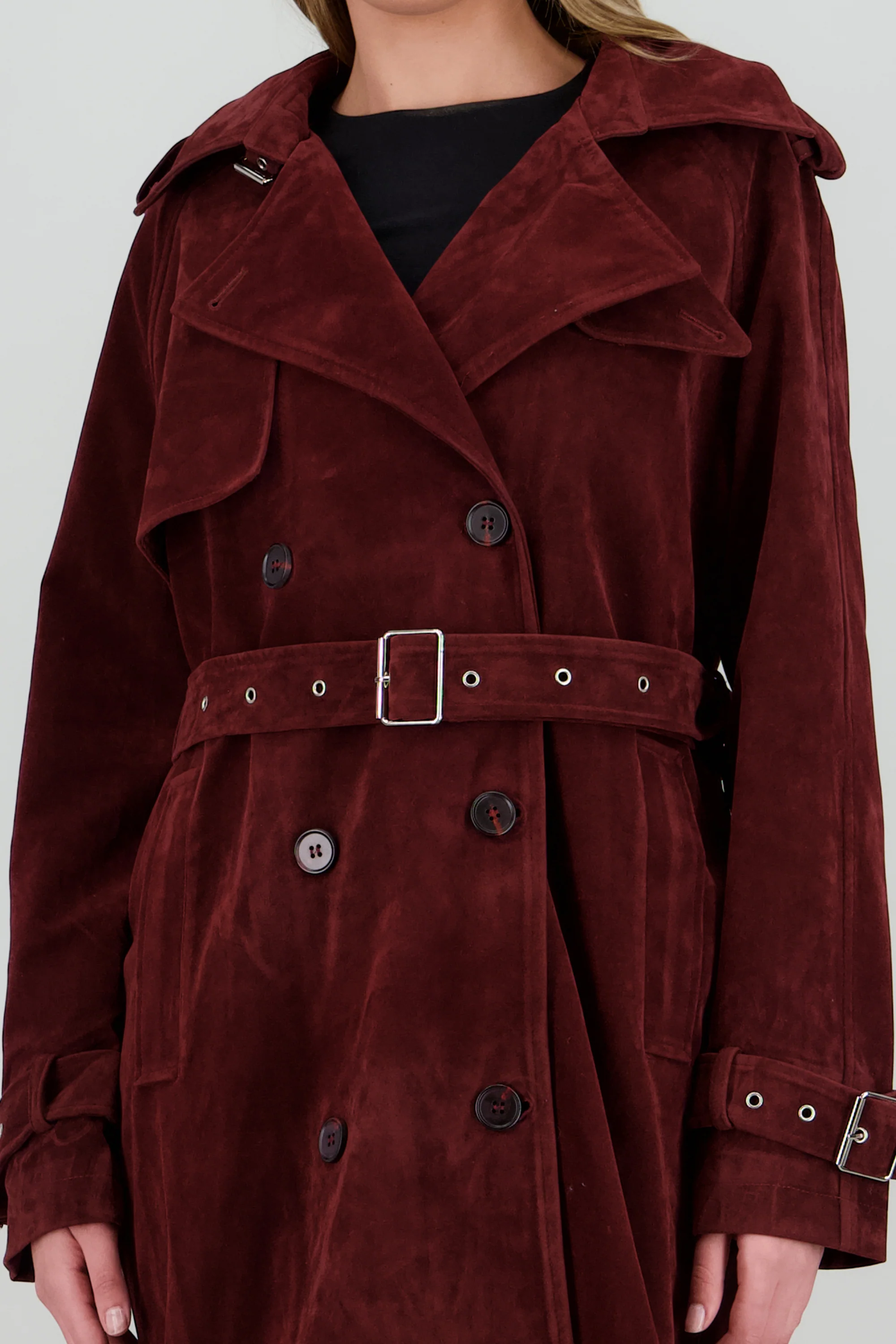 Gabardina larga suede - Image 5