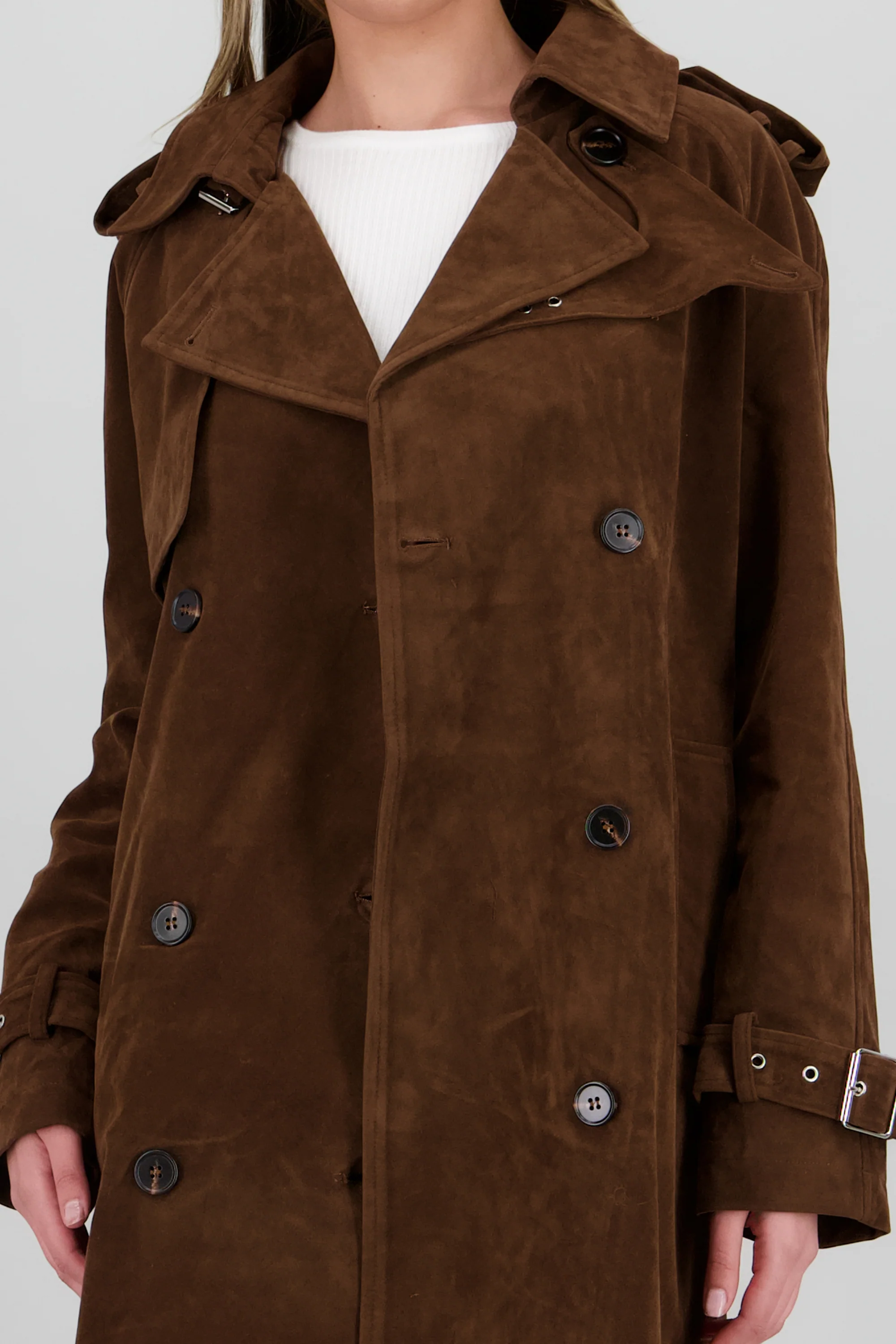 Gabardina larga suede - Image 5
