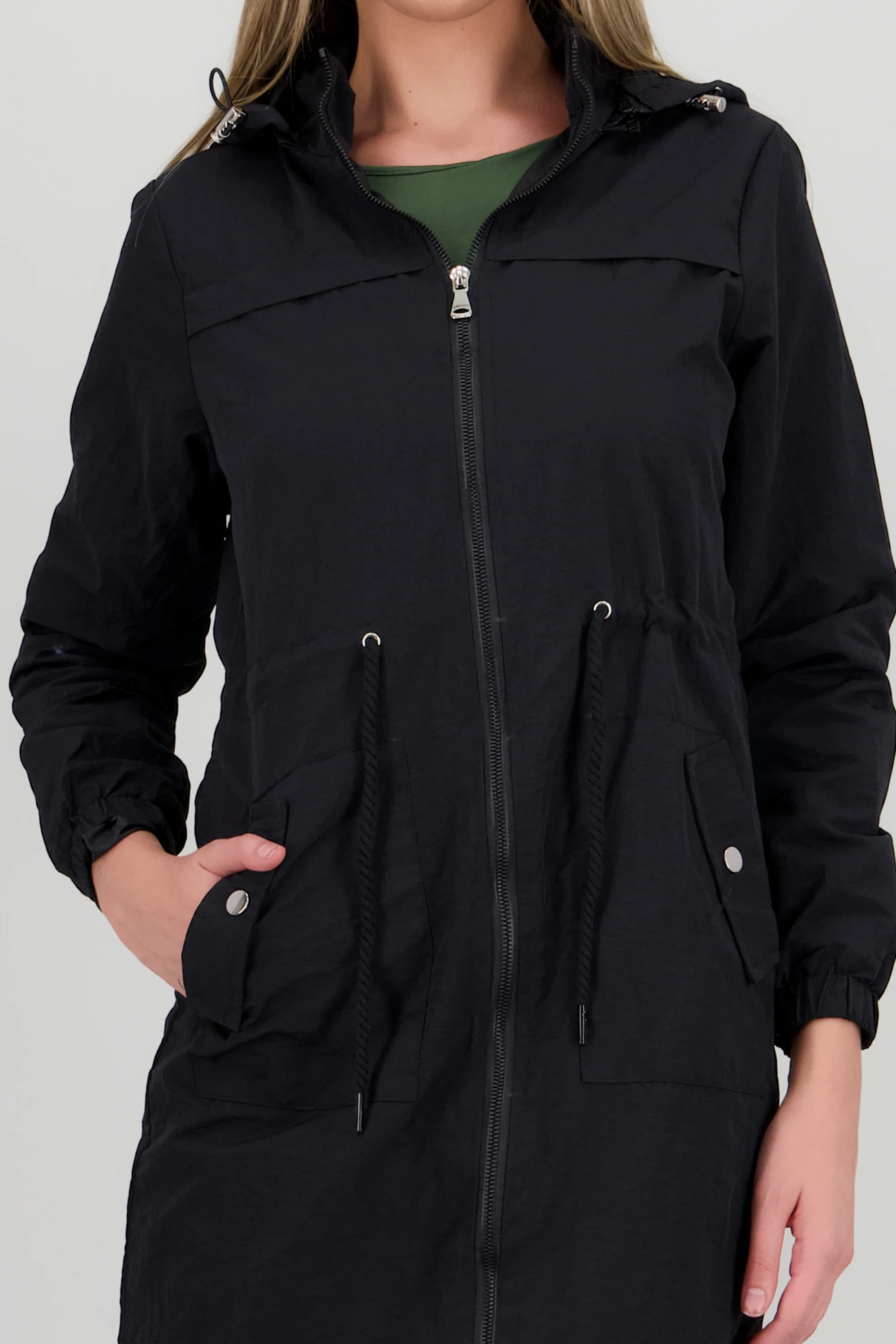 Gabardina midi con gorro - Image 5