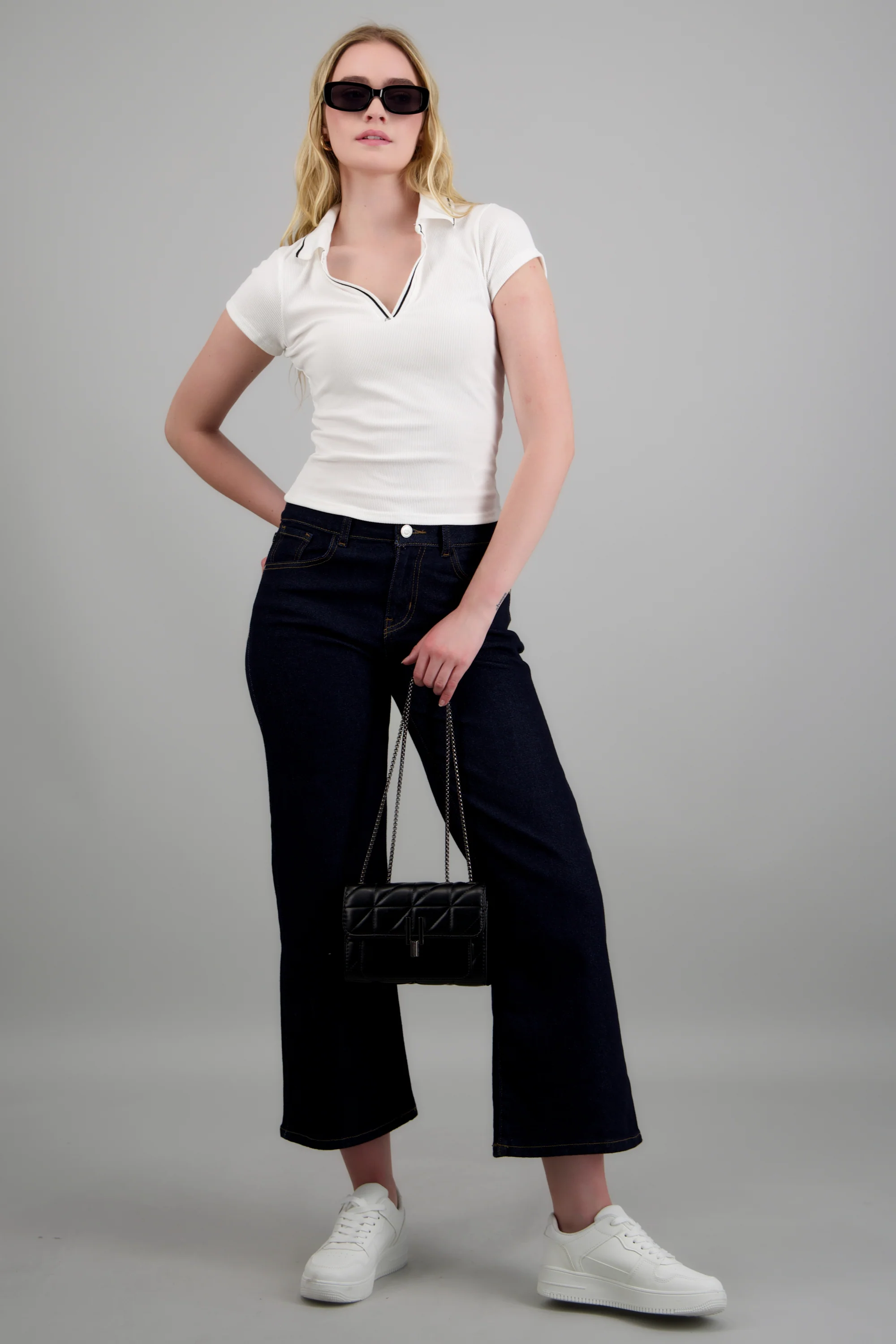 Jeans cropped amplios - Image 2
