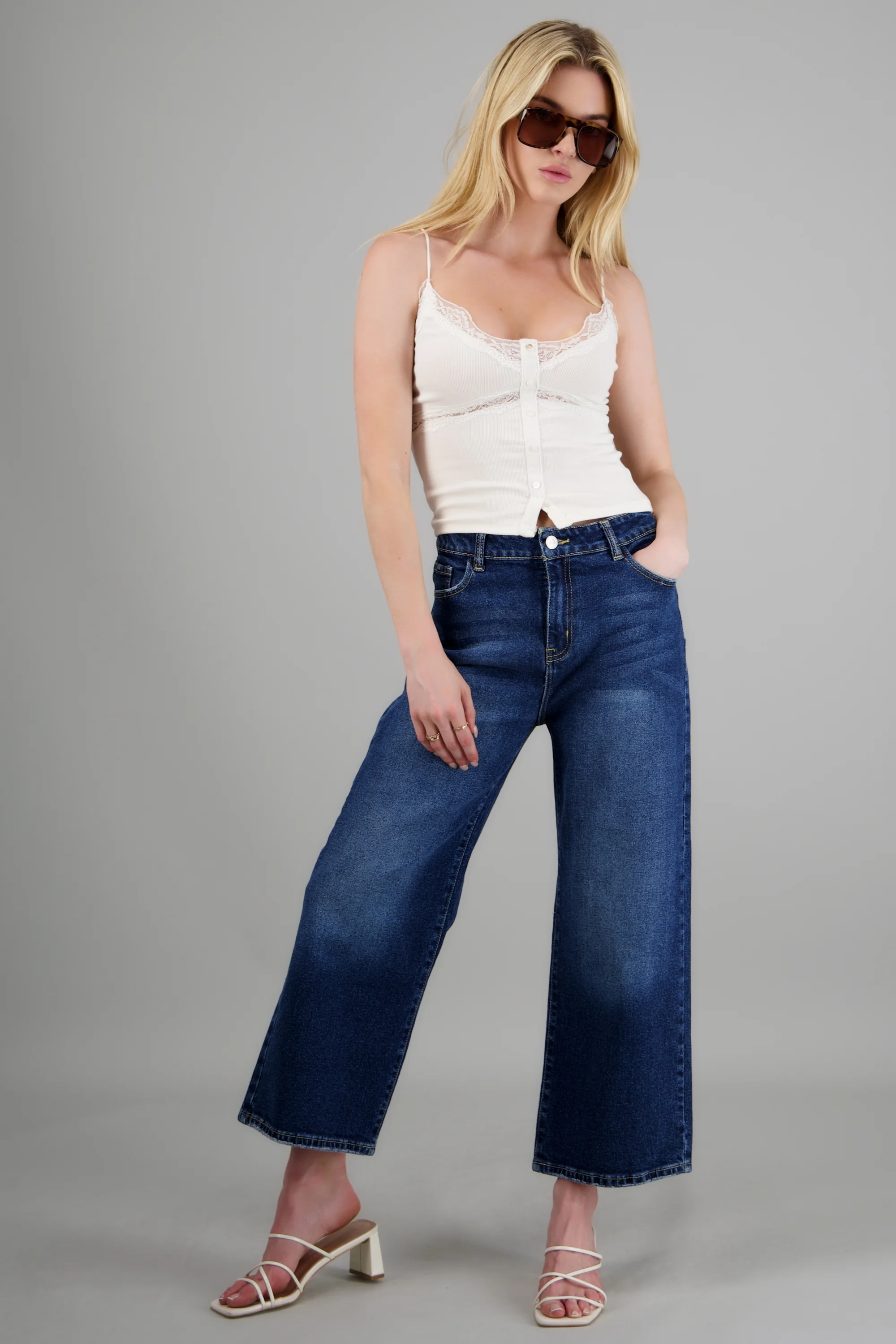 Jeans cropped mid rise