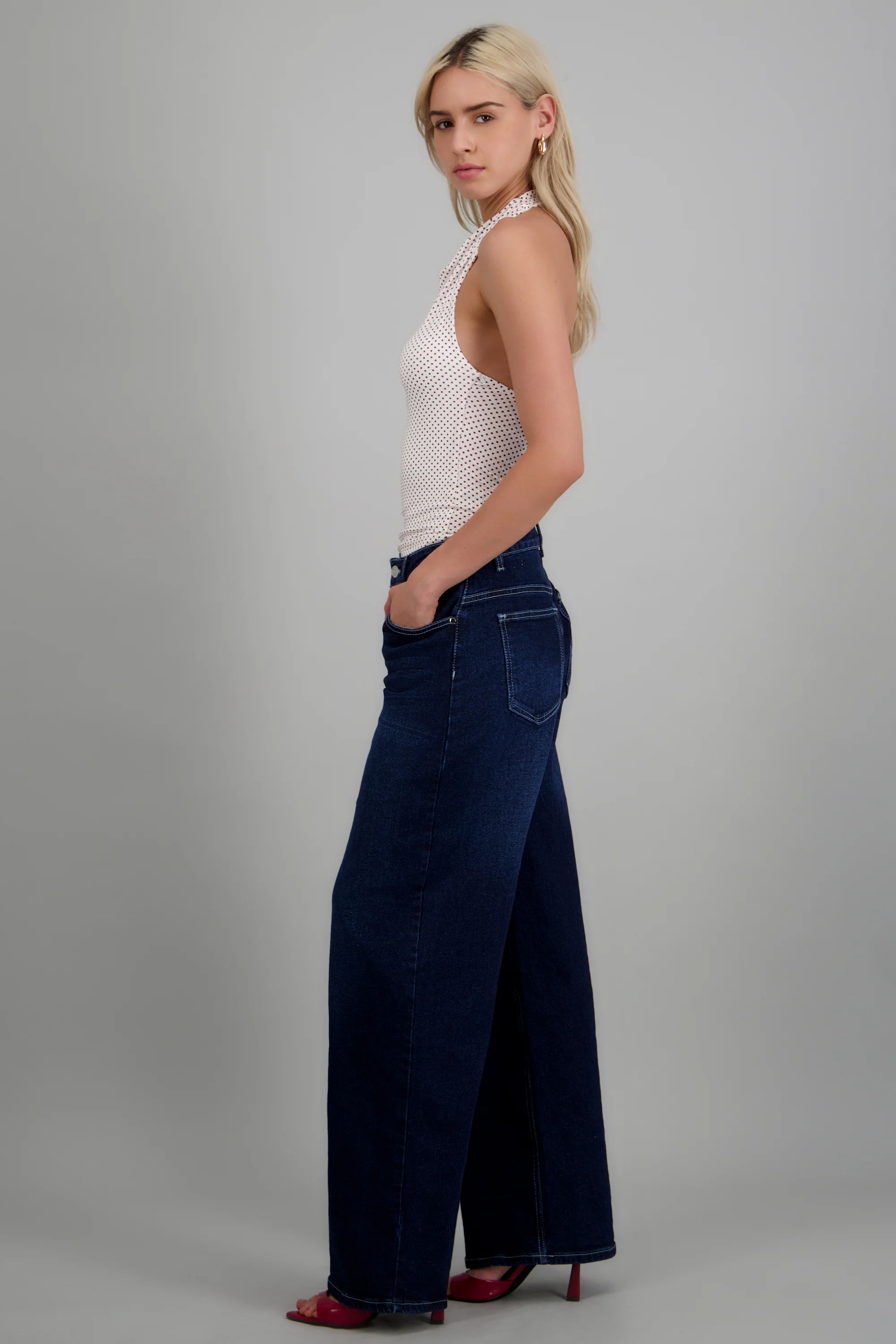 Jeans wide leg costuras - Image 2