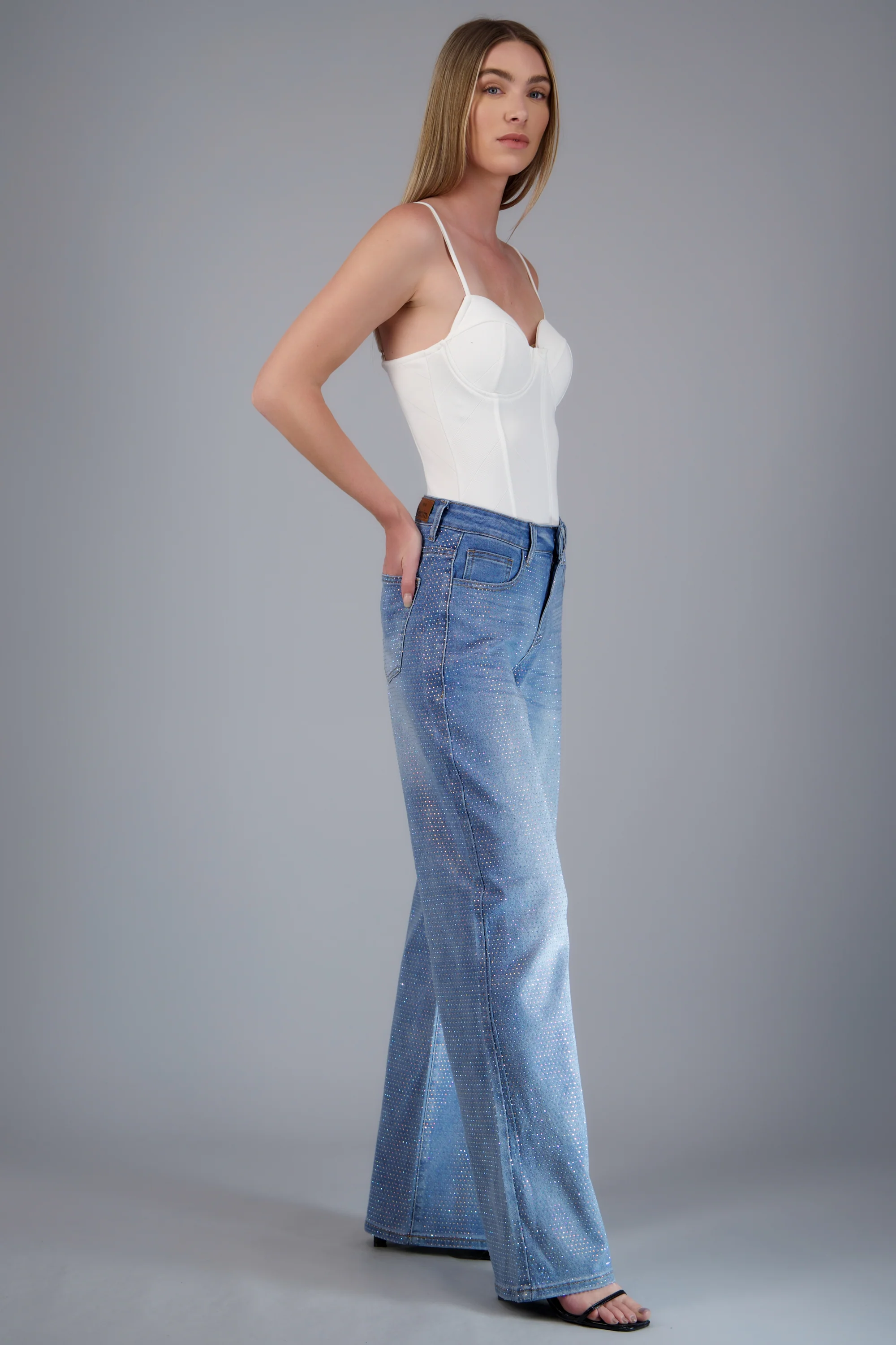 Jeans wide leg full brillo - Image 3
