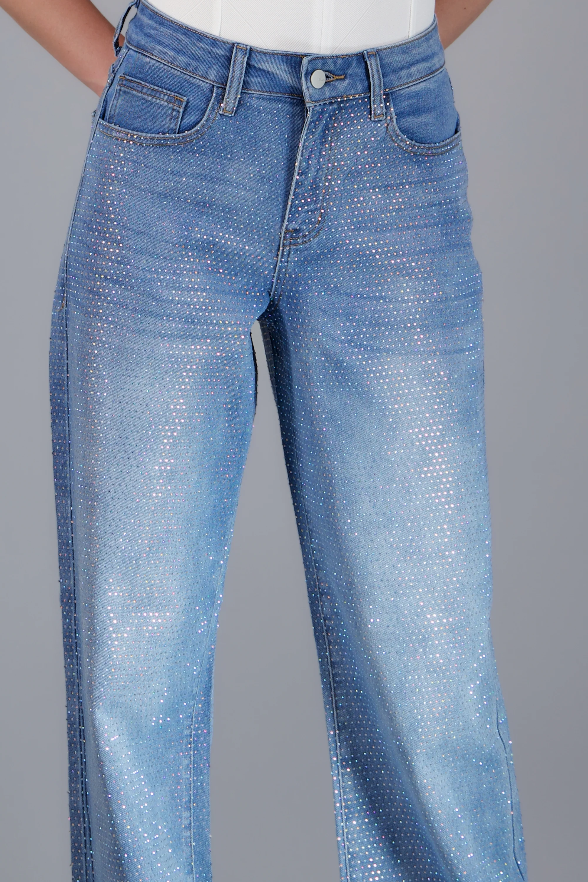 Jeans wide leg full brillo - Image 5