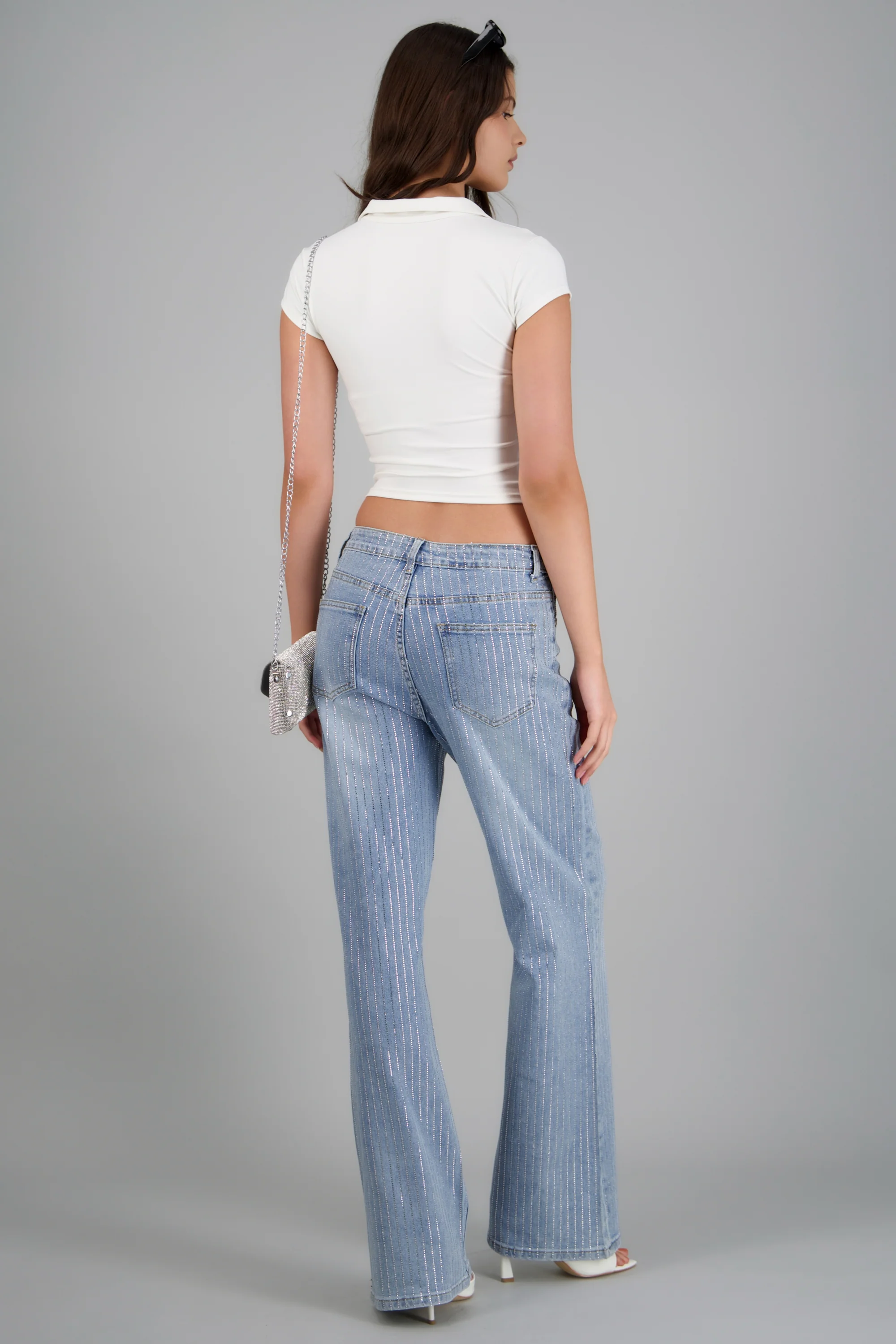 Jeans wide leg tiras brillos - Image 5