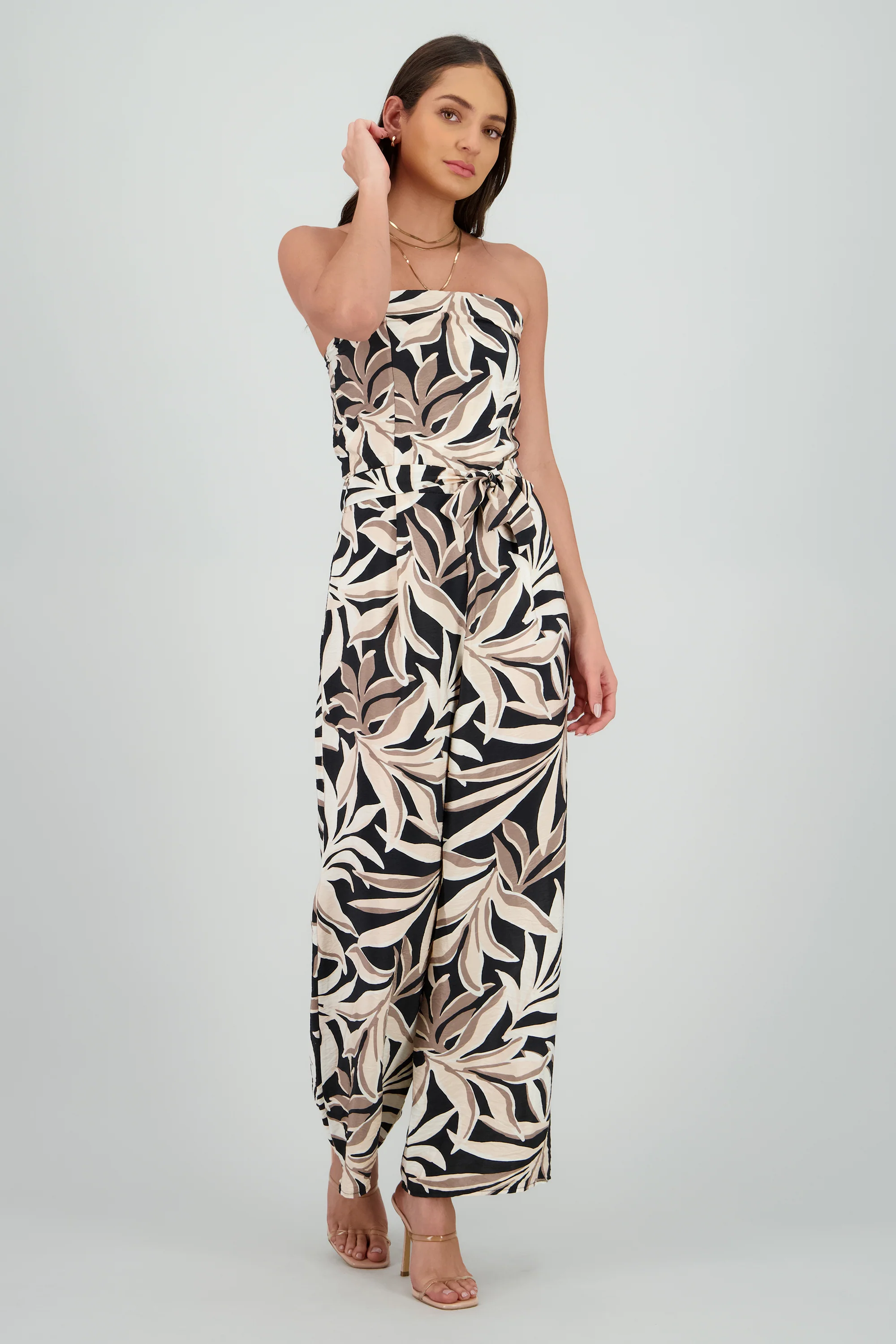 Jumpsuit strapless detalle estampado - Image 2