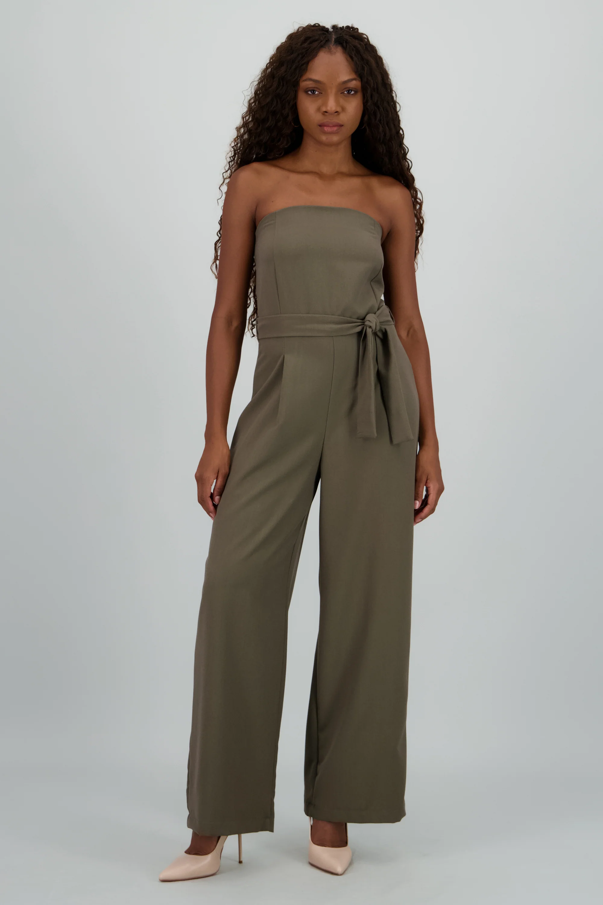 Jumpsuit strapless sastreado