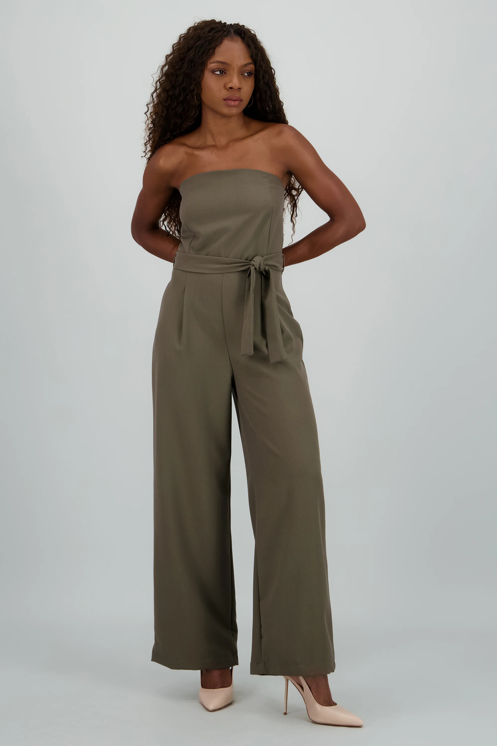 Jumpsuit strapless sastreado - Image 2