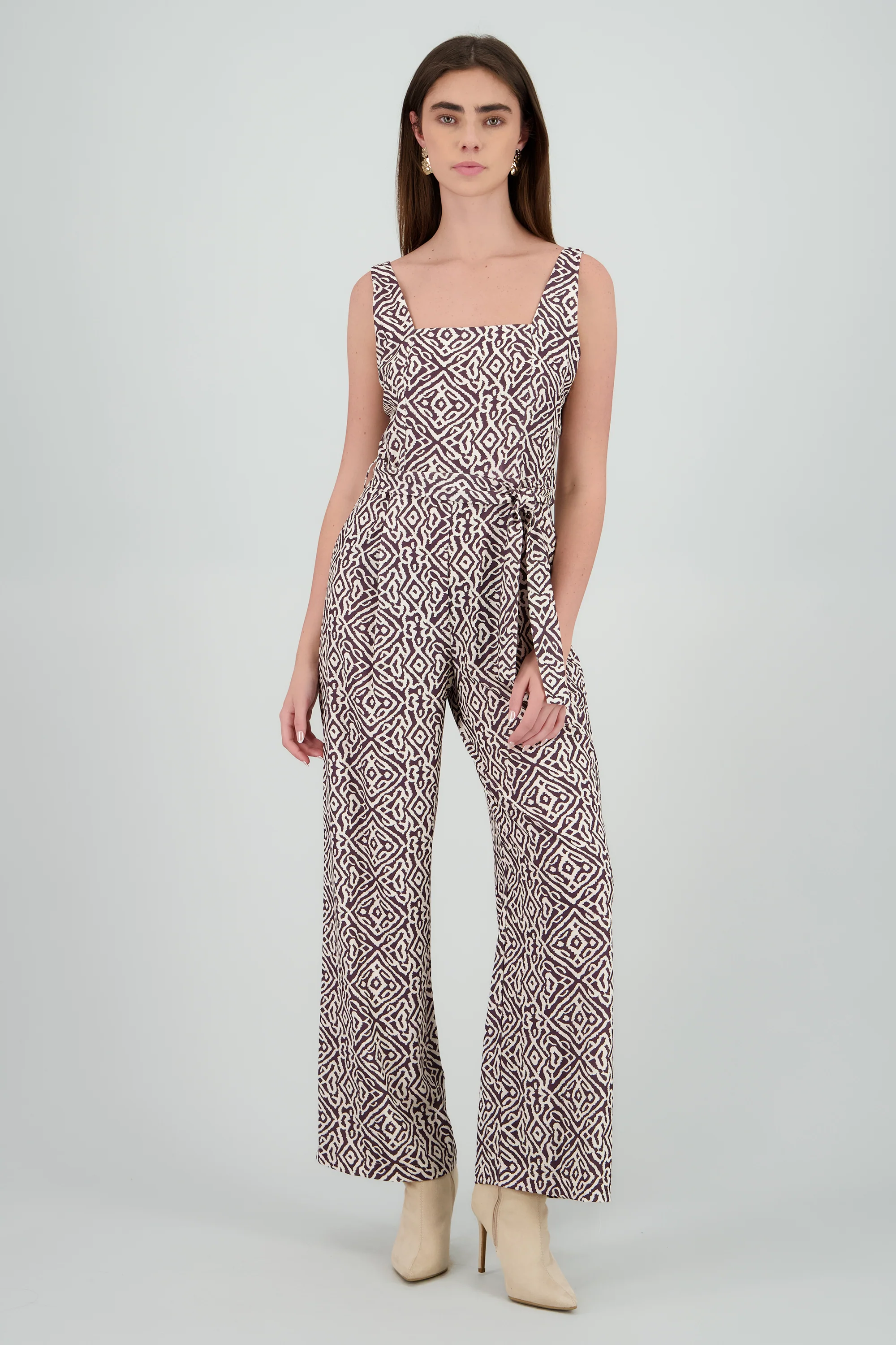 Jumpsuit tirantes gruesos escote cuadrado