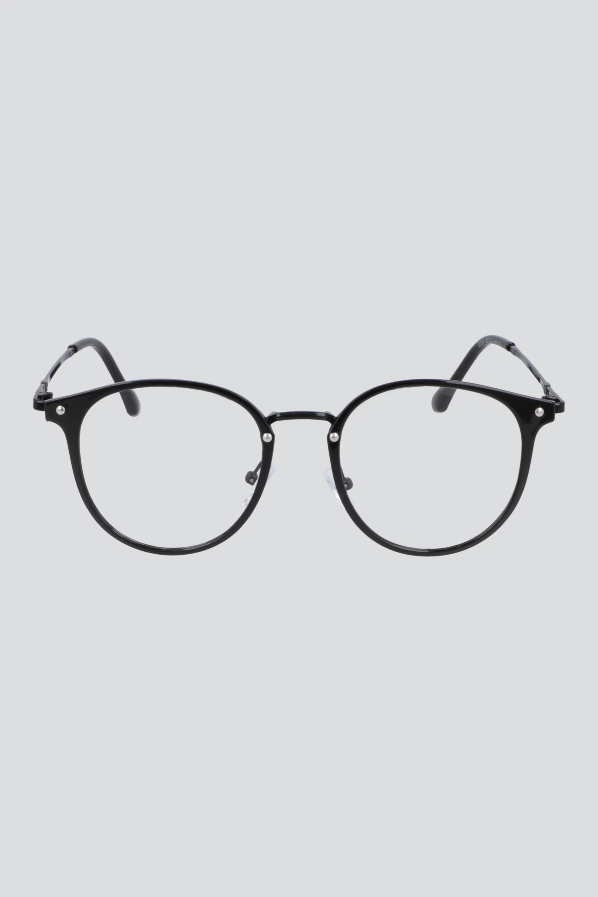 Lentes redondos armazón mixto luz azul