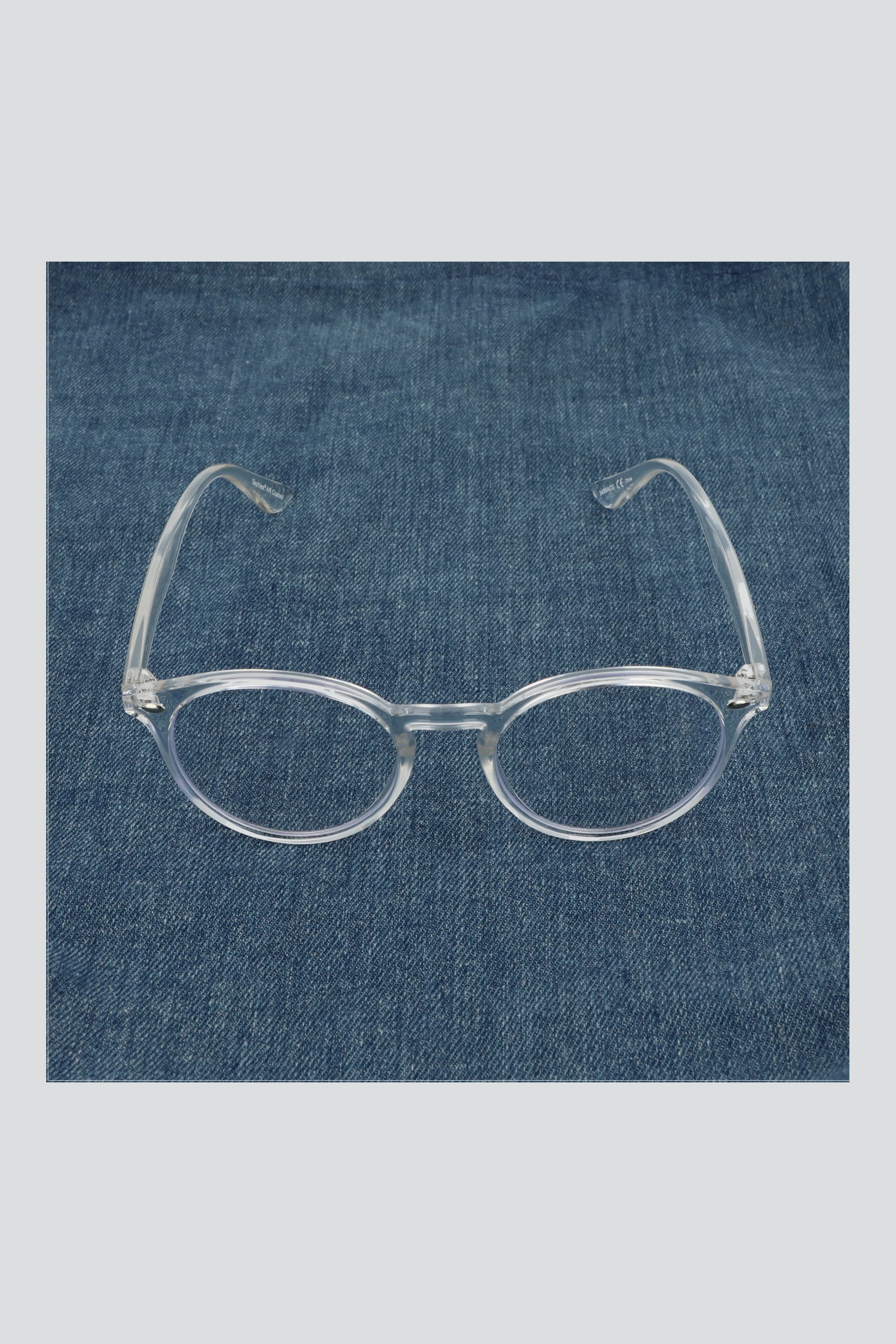 Lentes redondos marco grueso luz azul - Image 2