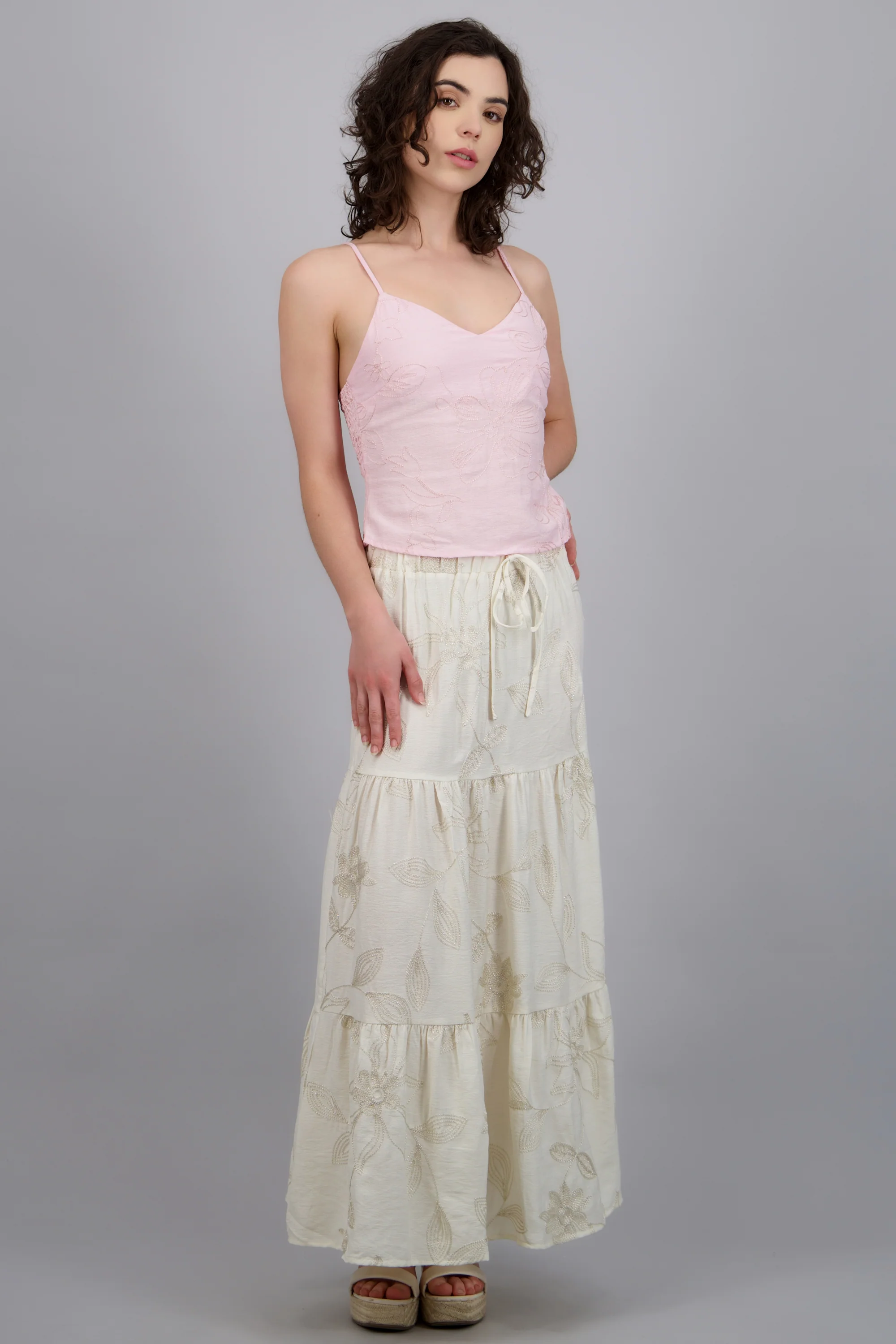 Maxi falda de flores luminosas - Image 3