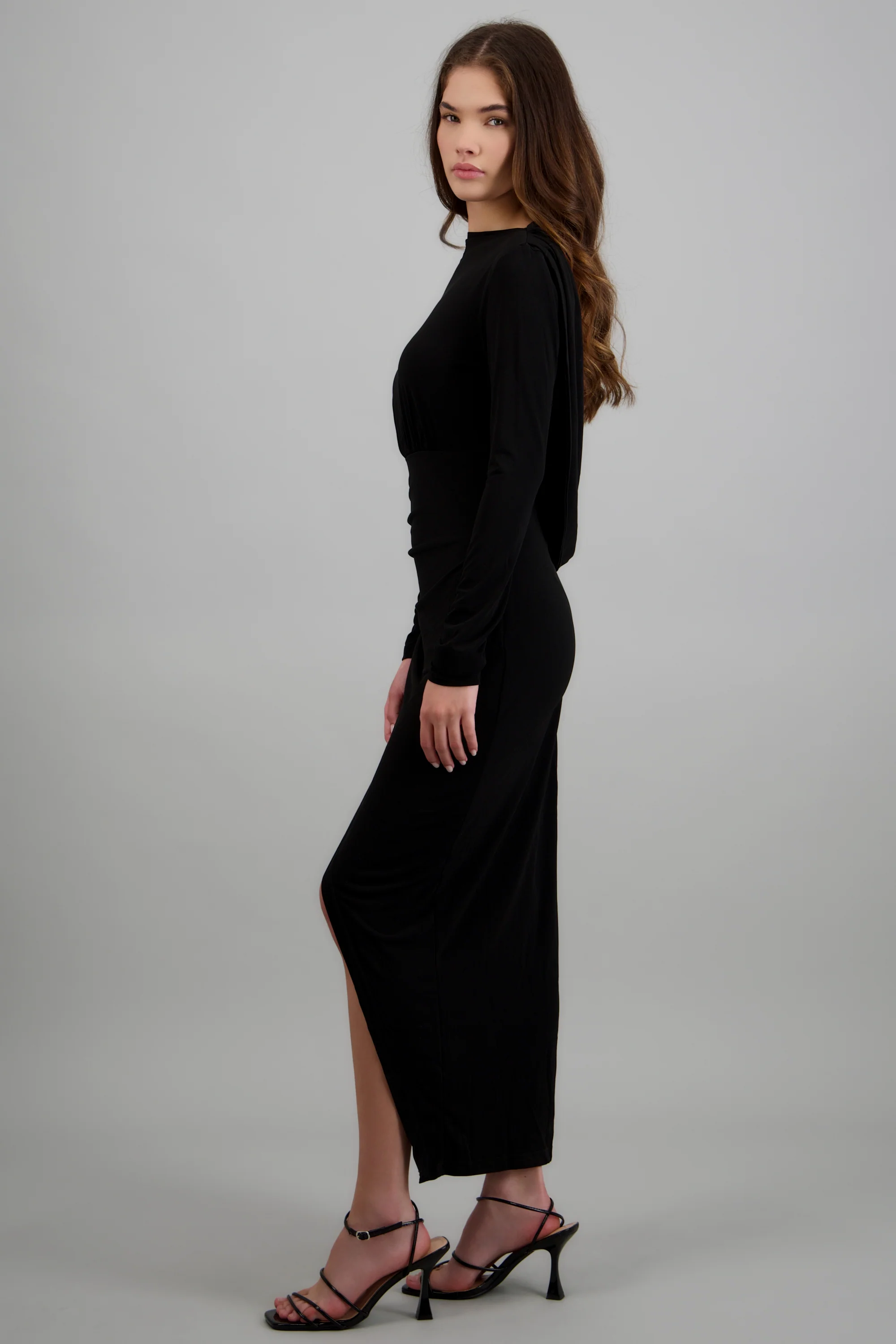 Maxi vestido detalle costado escote espalda - Image 2