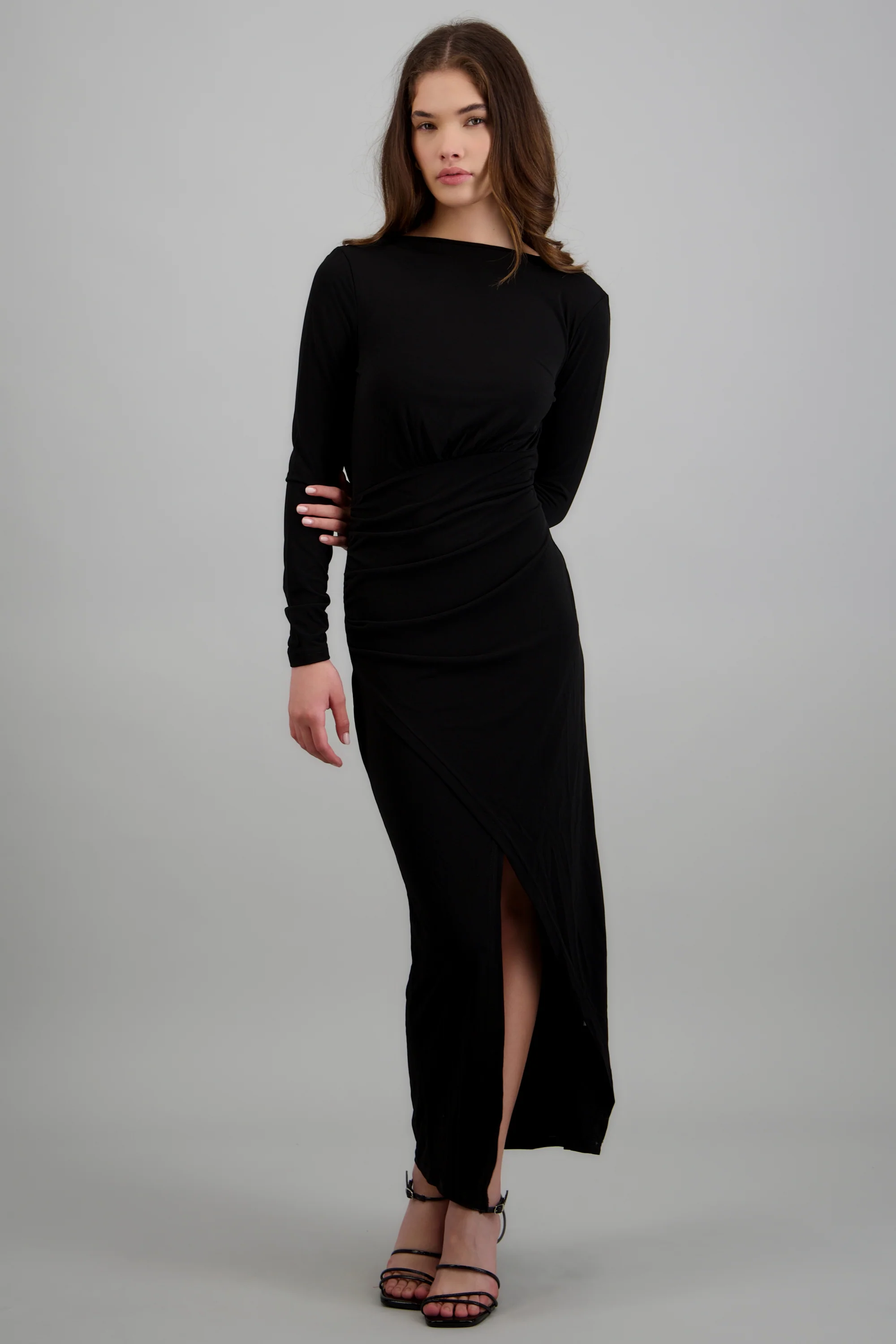 Maxi vestido detalle costado escote espalda - Image 3