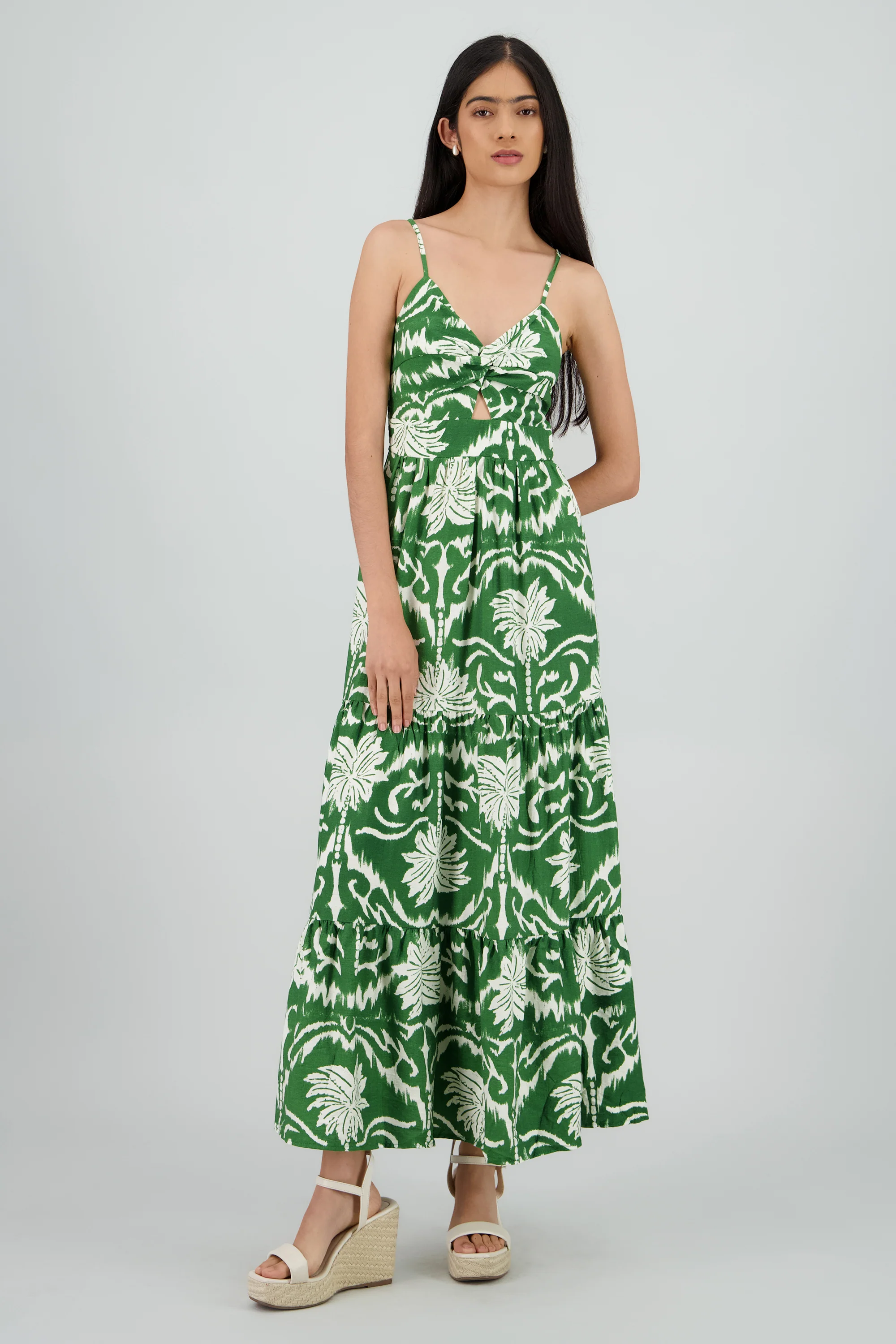 Maxi vestido estampado tropical - Image 2