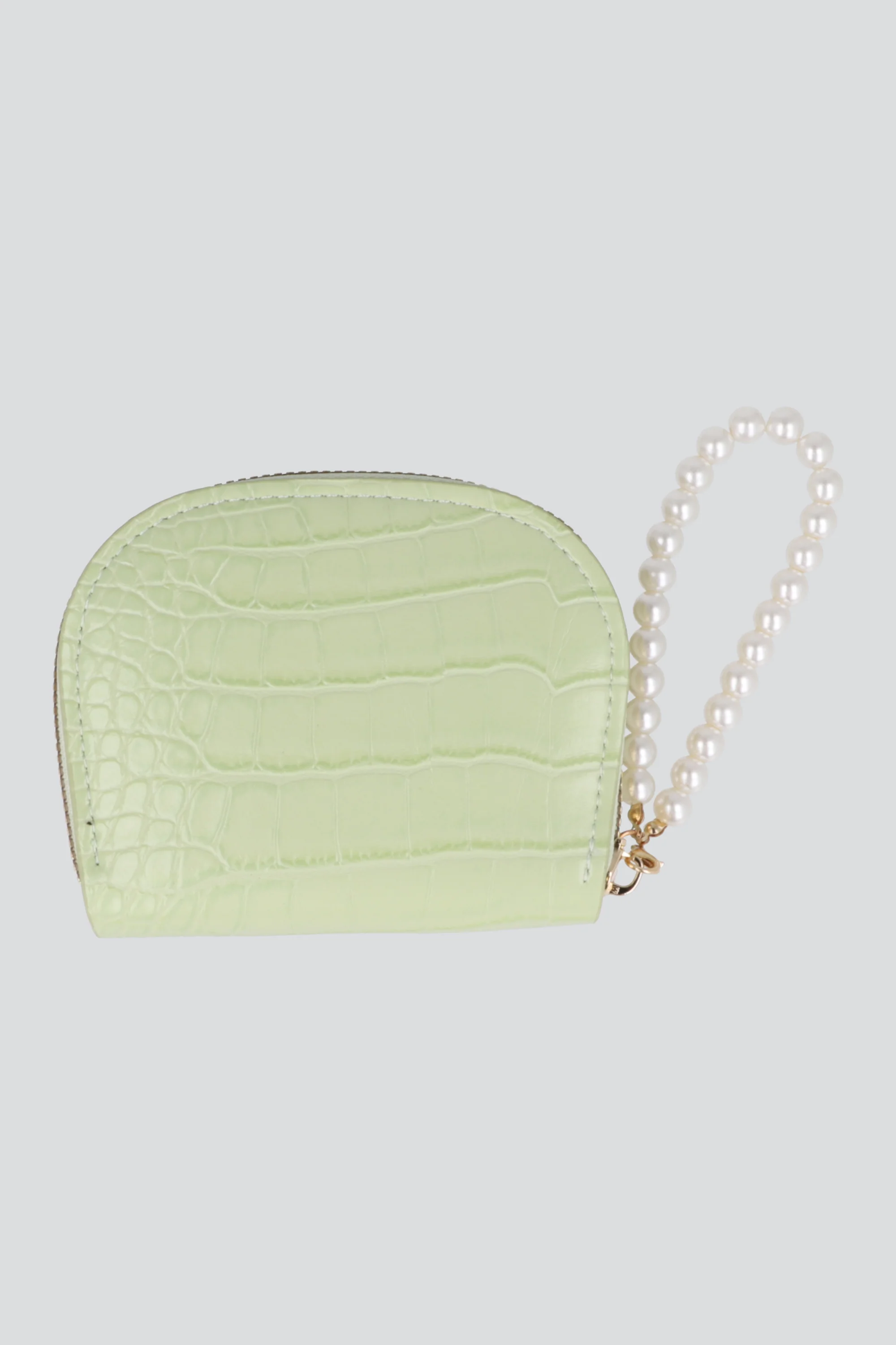 Monedero croco charm perlas