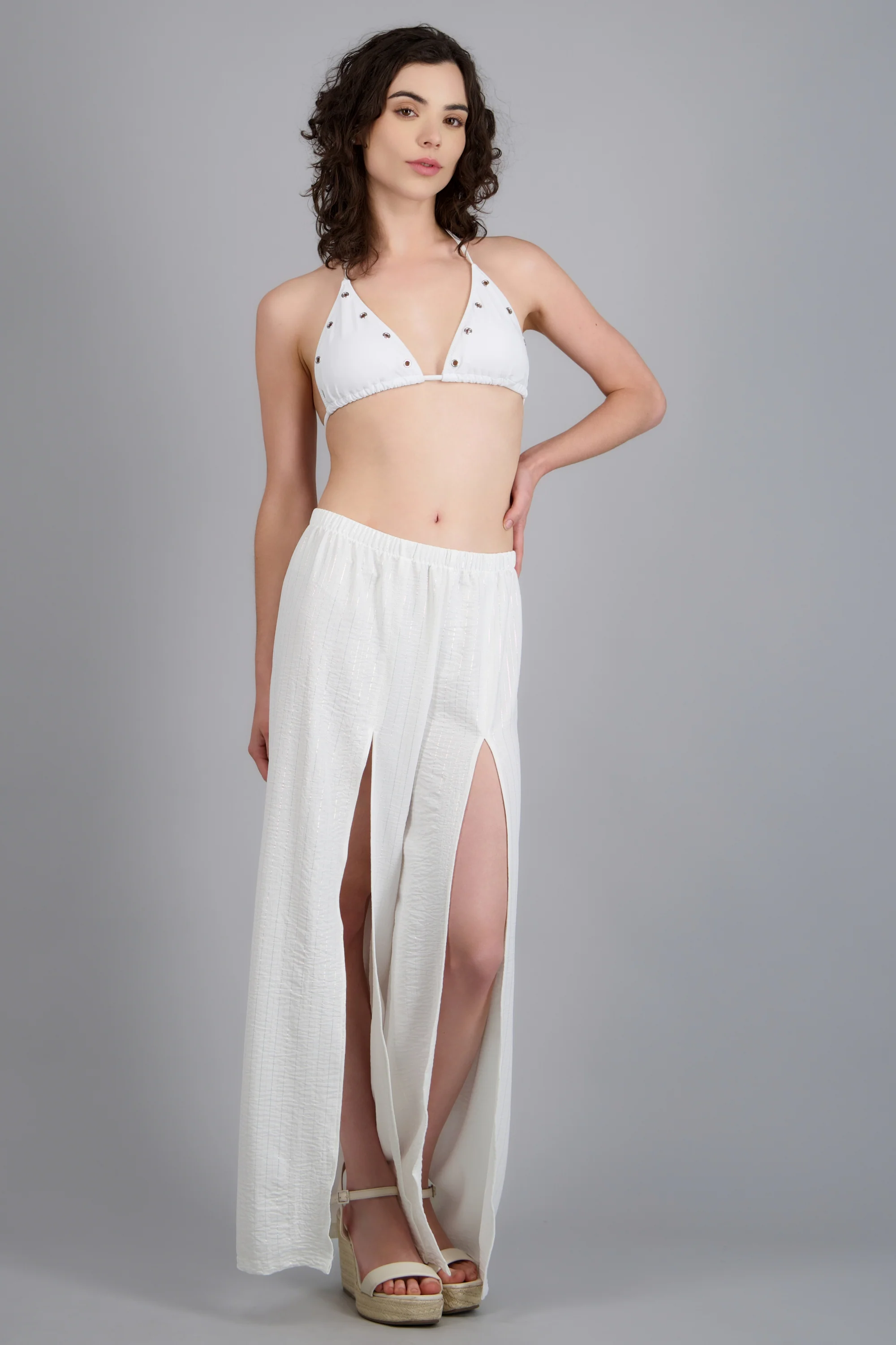 Pantalon aberturas rayas efecto - Image 3