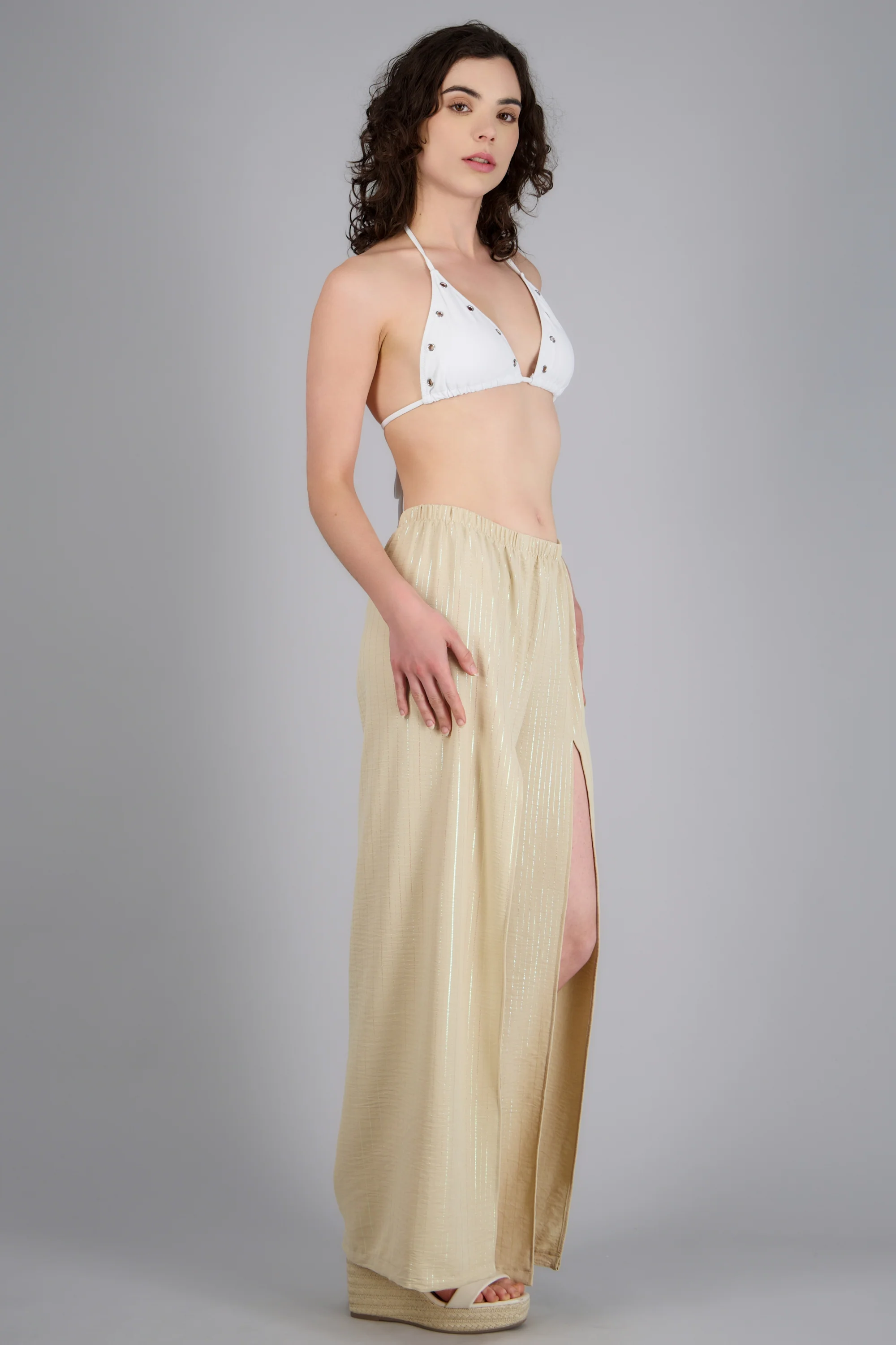Pantalon aberturas rayas efecto - Image 2