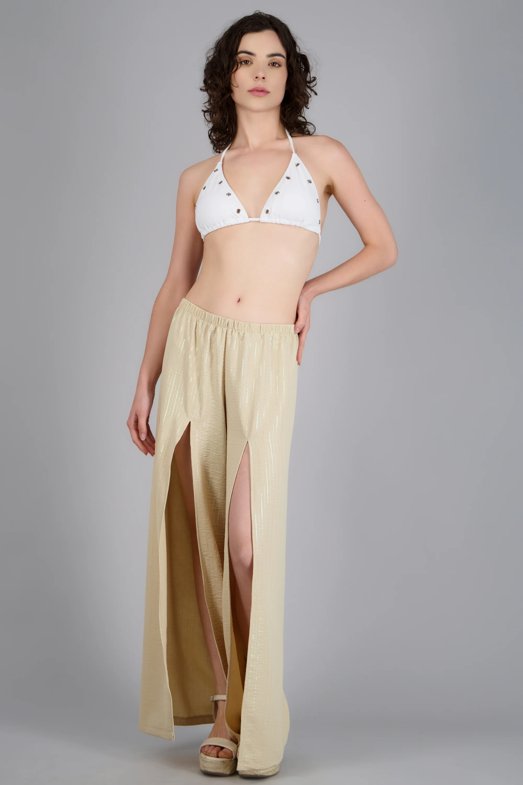 Pantalon aberturas rayas efecto - Image 3