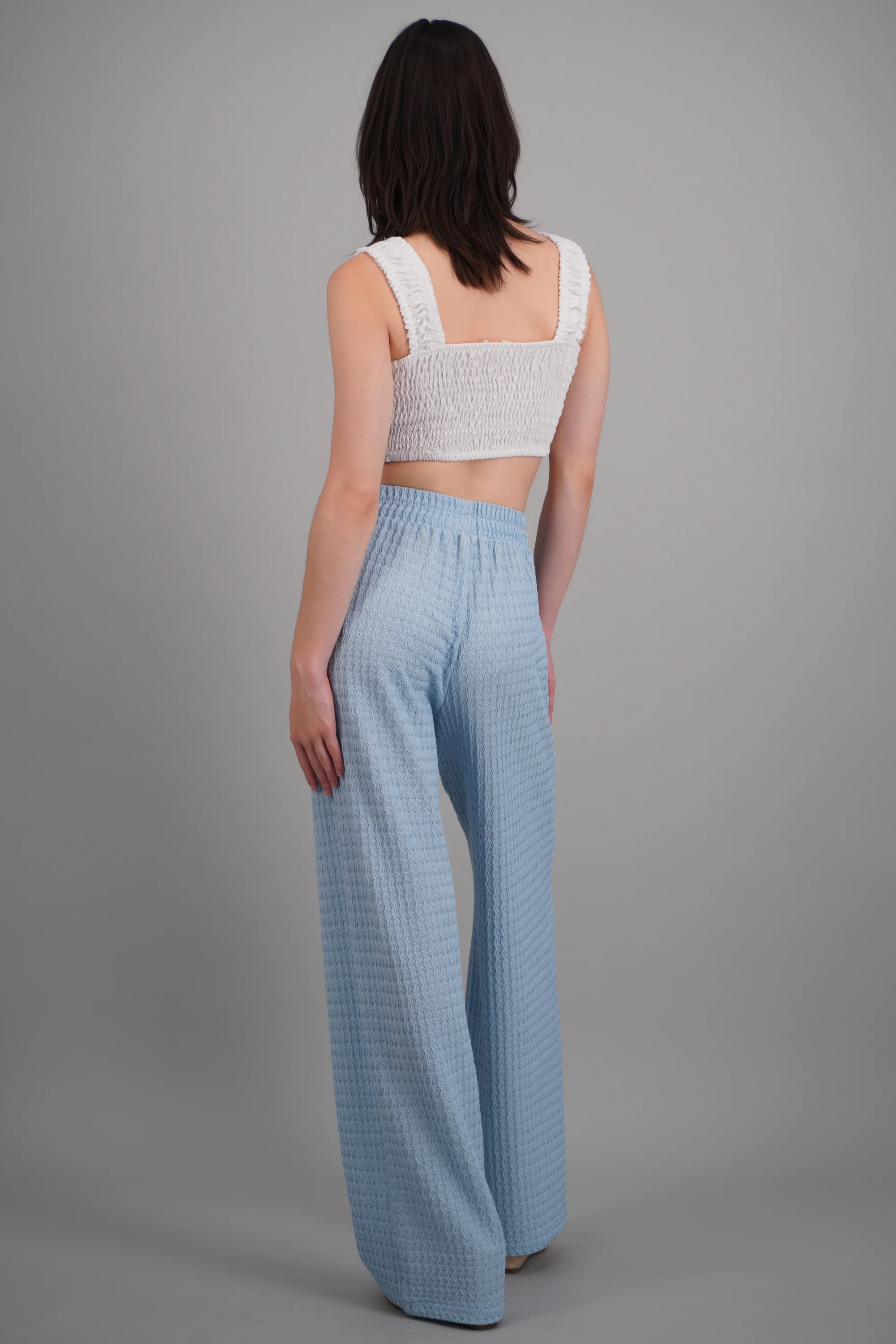 Pantalon amplio con elastico detalle textura - Image 4