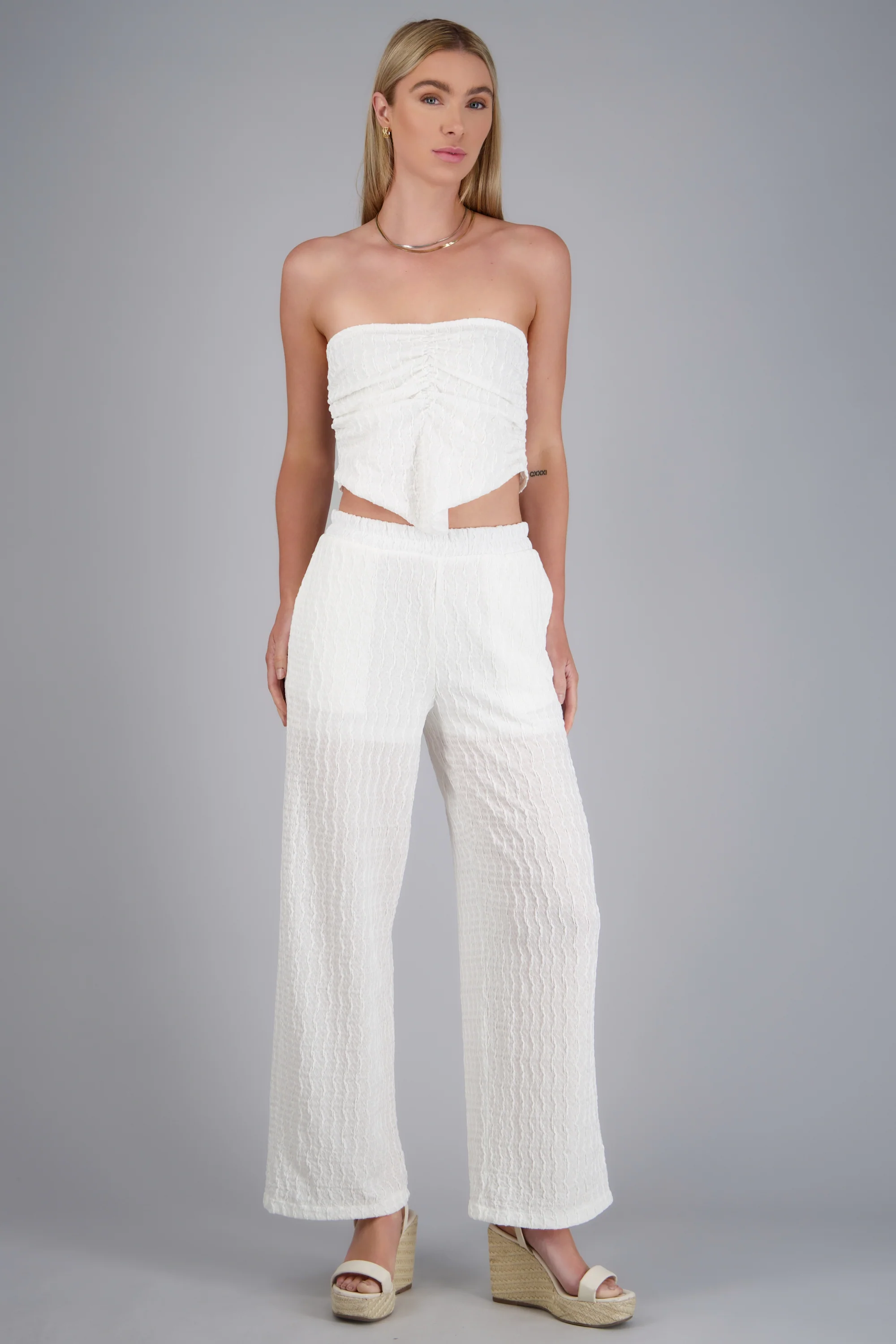 Pantalon amplio con elastico en pretina - Image 3