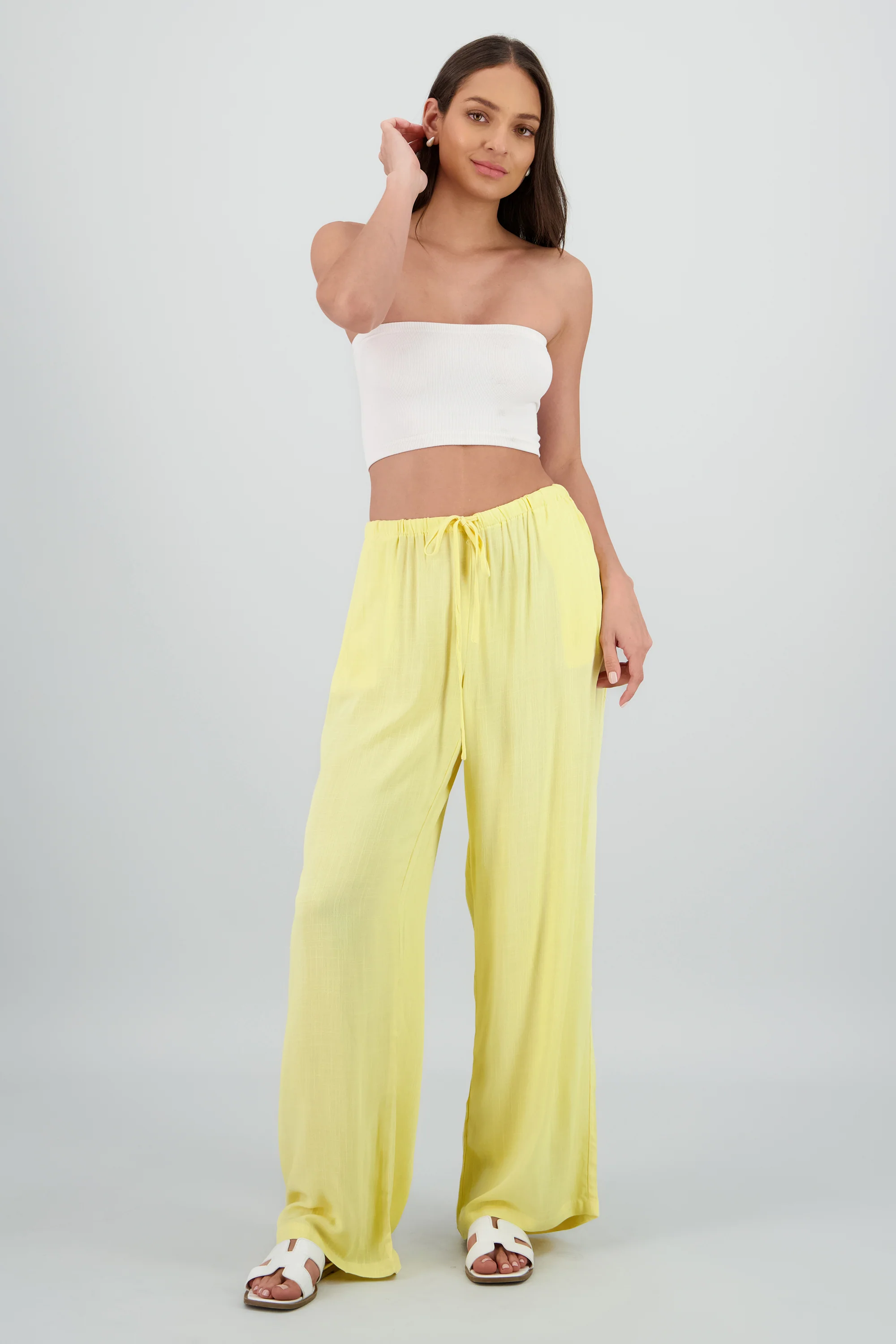 Pantalon amplio con jareta