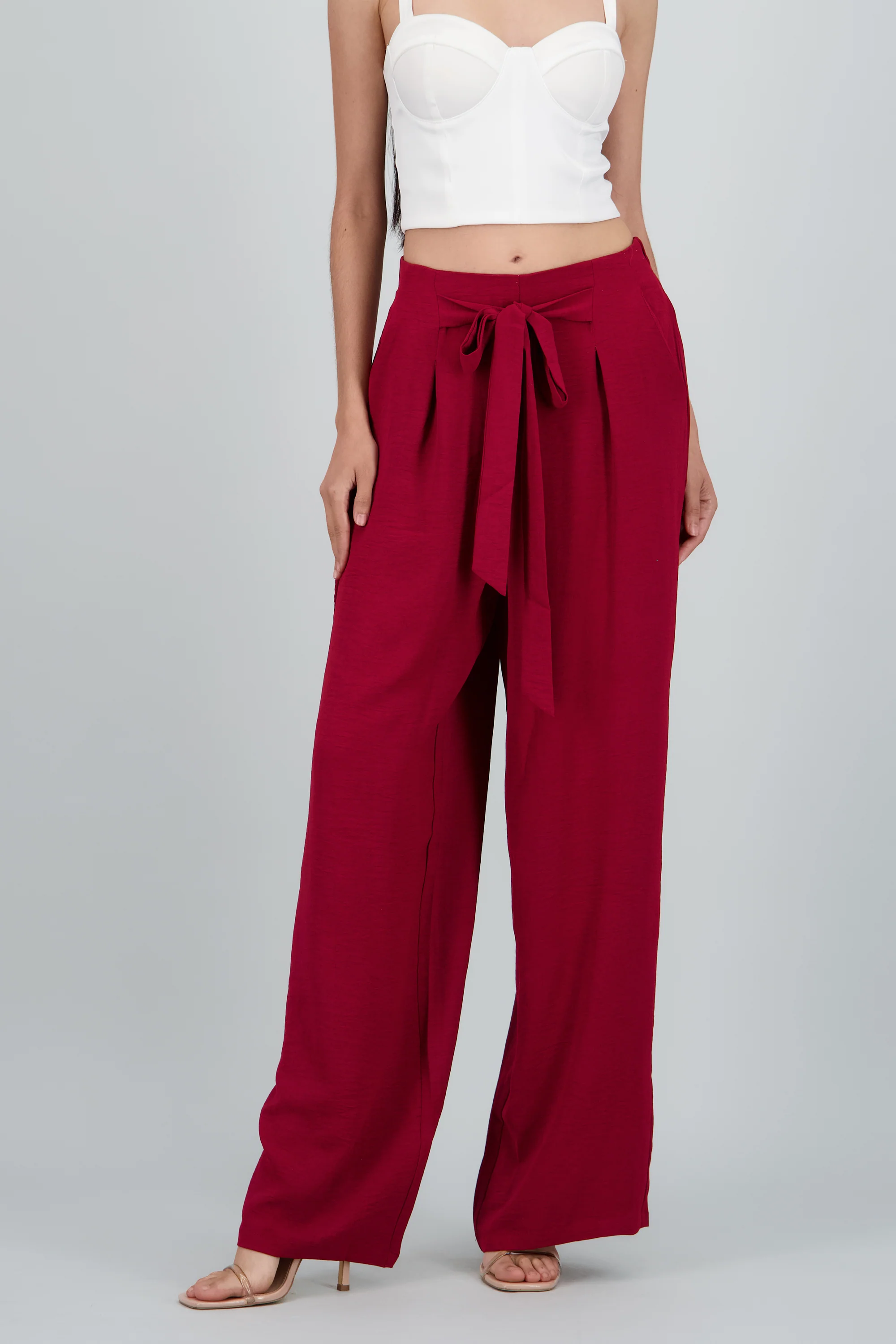 Pantalon amplio detalle amarre - Image 2