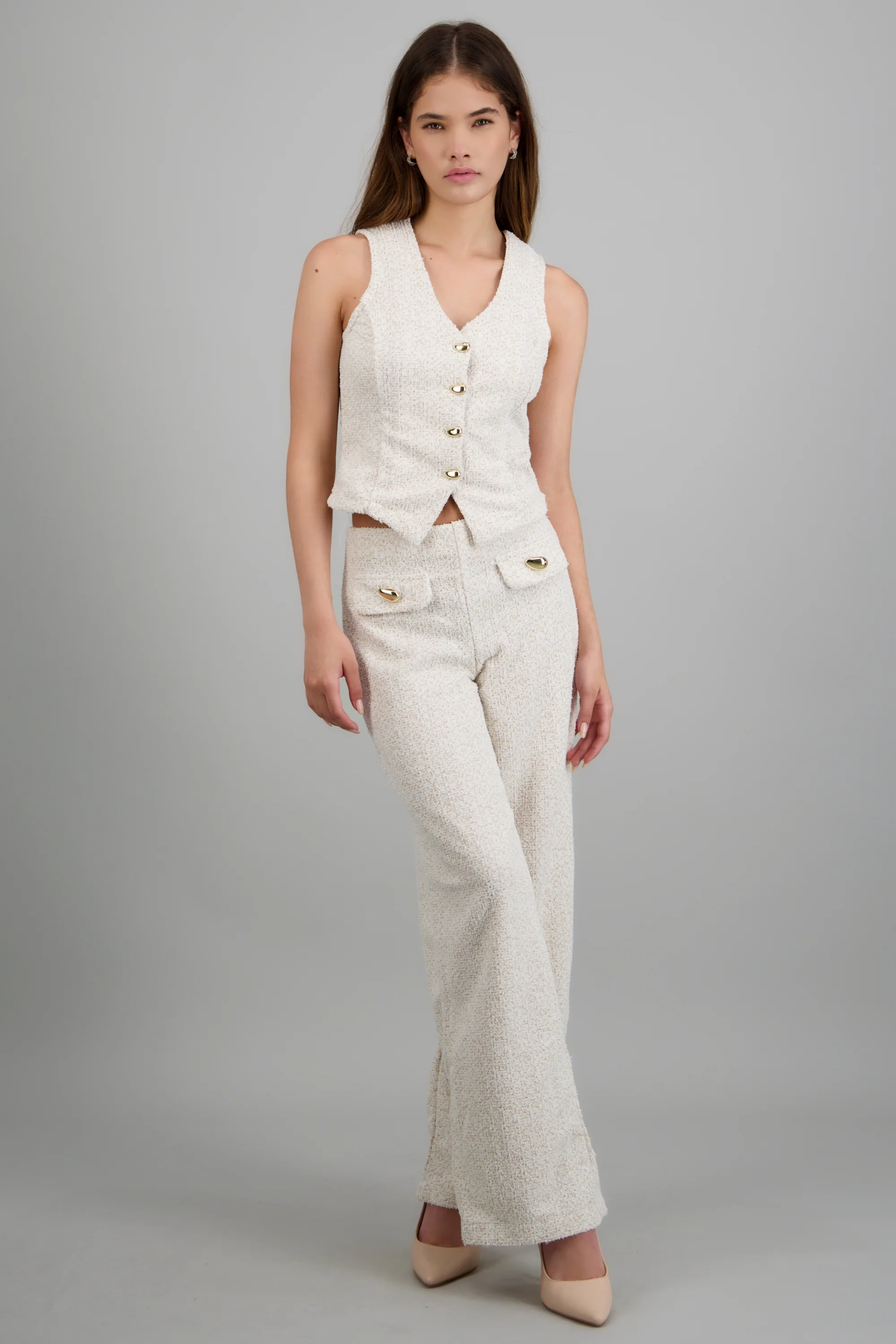 Pantalon amplio detalle botones - Image 2