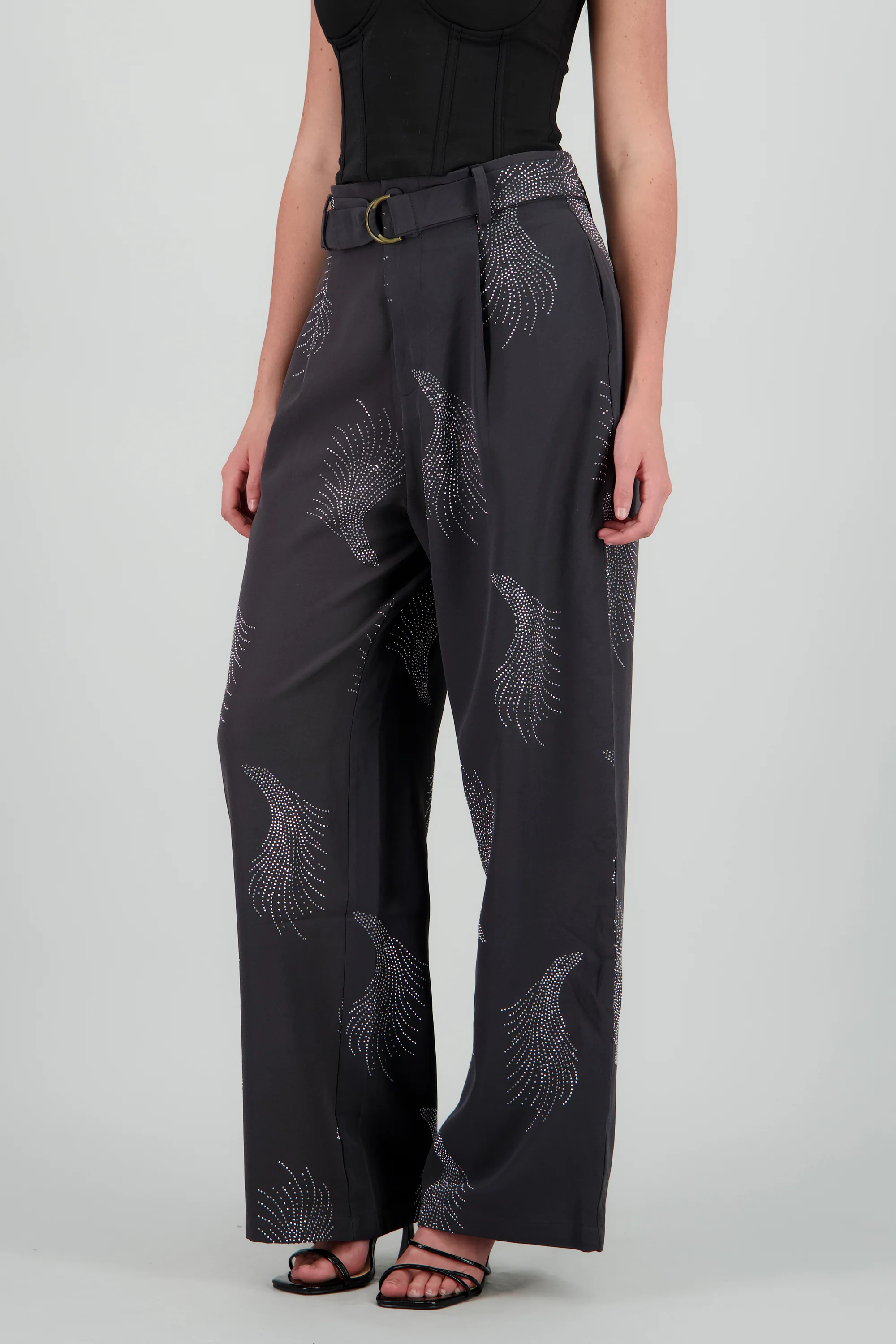 Pantalon amplio detalle brillos - Image 3