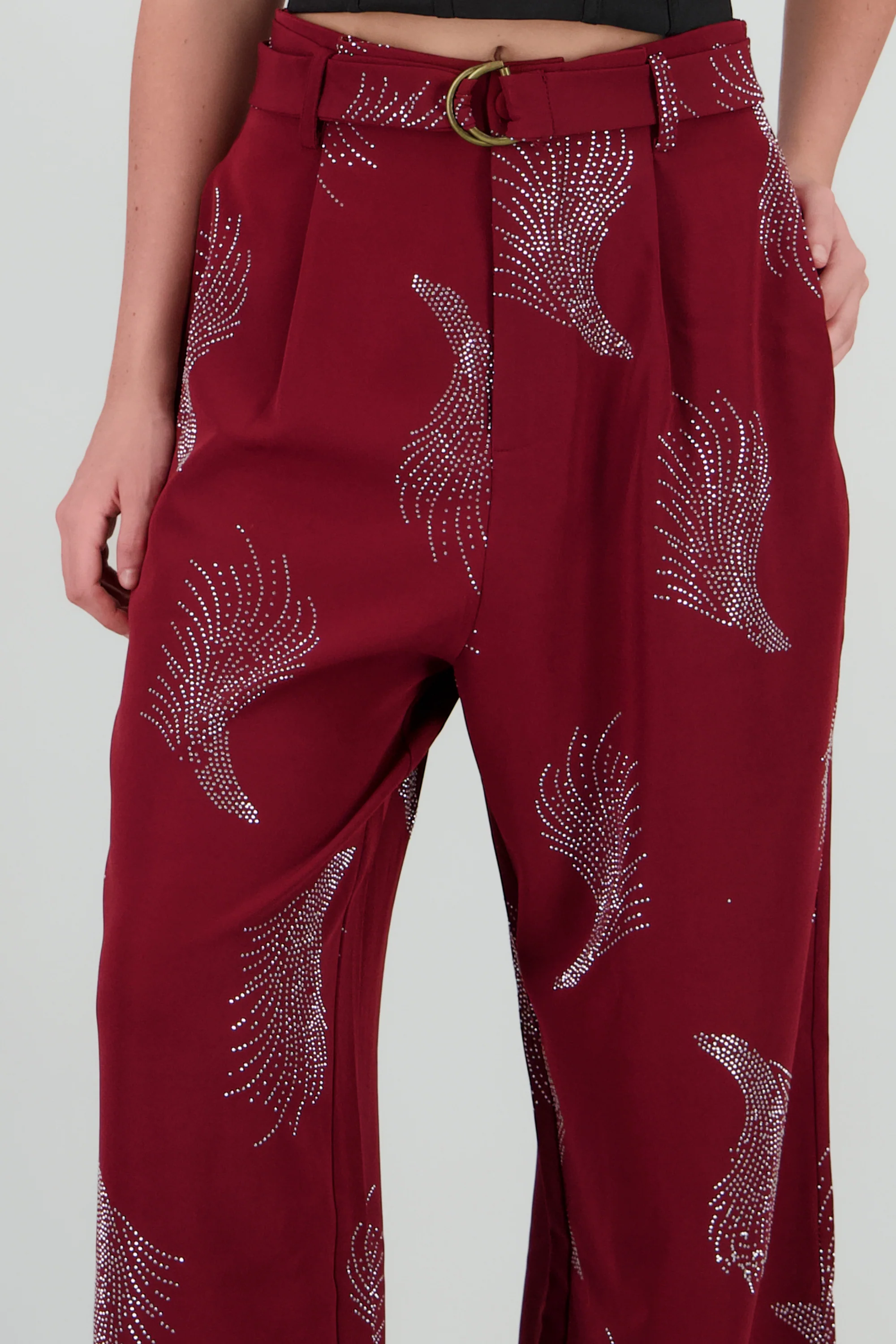 Pantalon amplio detalle brillos - Image 5