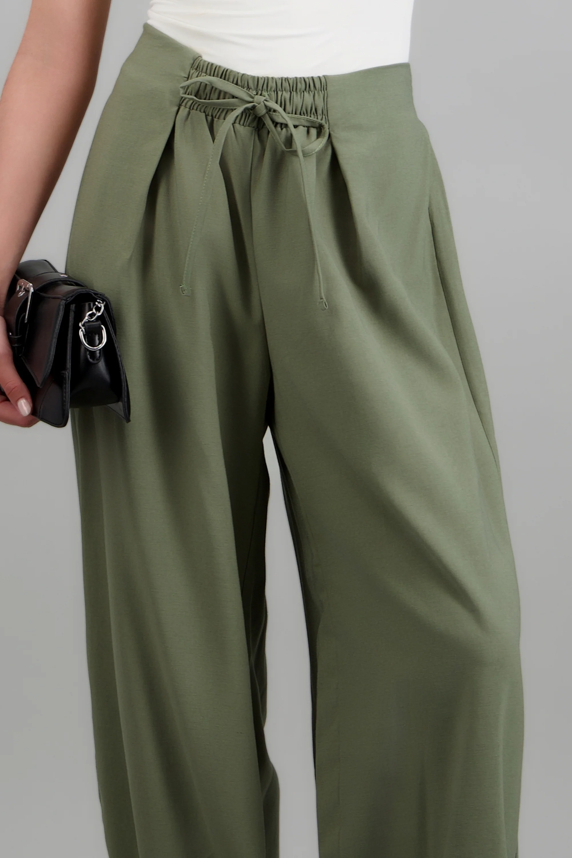 Pantalon amplio detalle pretina elastica - Image 5
