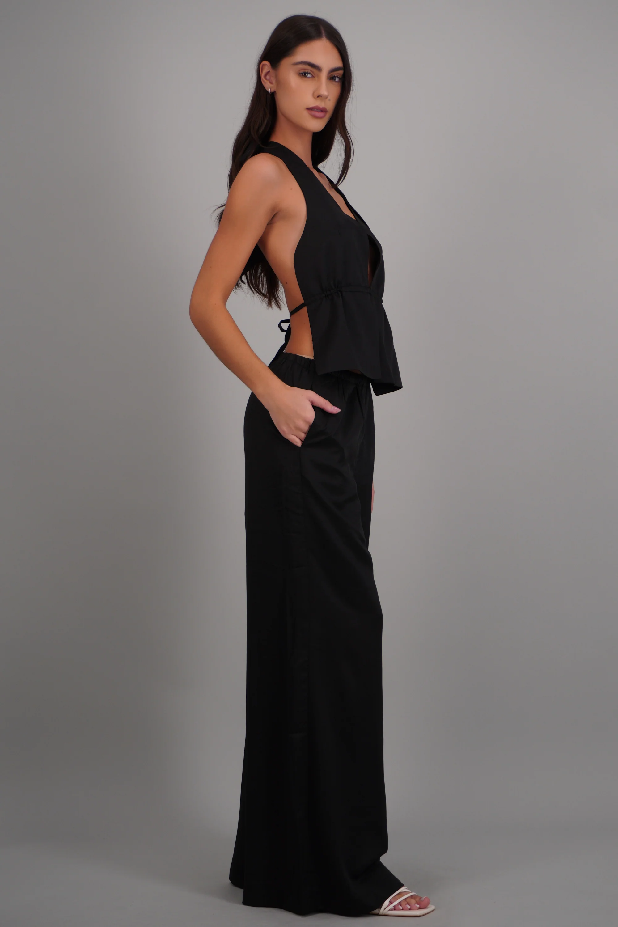 Pantalon amplio detalle resorte - Image 2