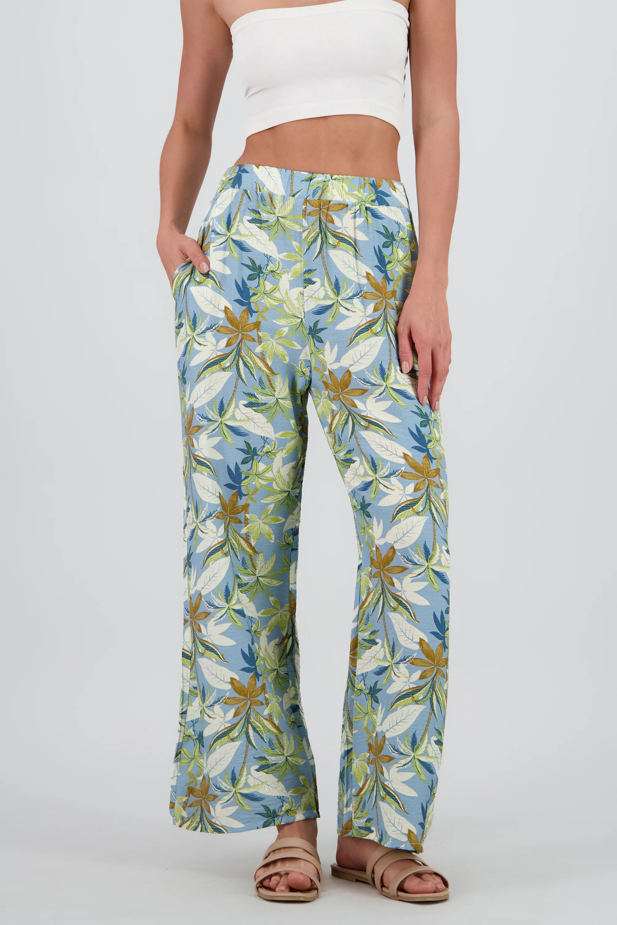 Pantalon amplio detalle resorte tropical - Image 2