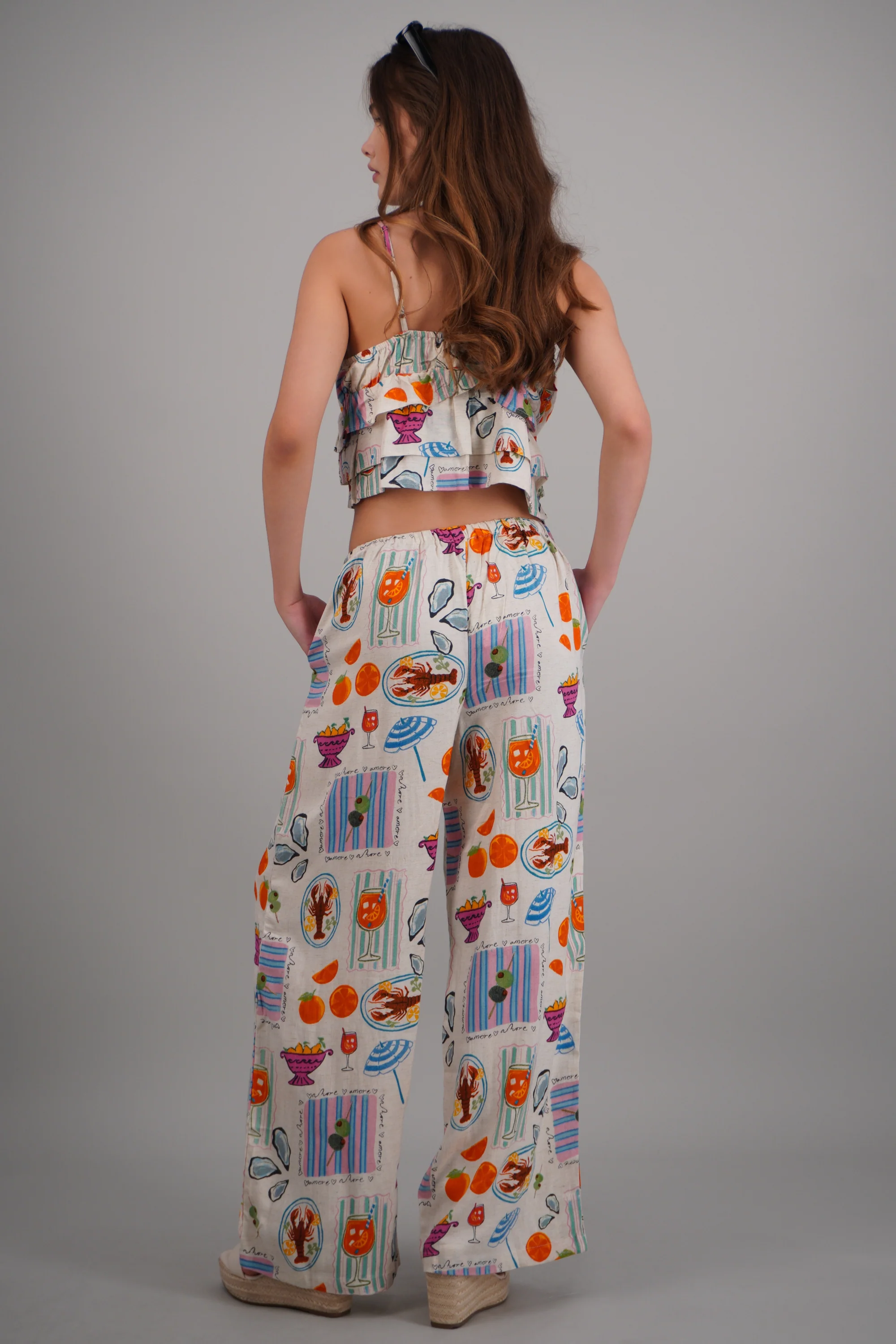 Pantalon amplio estampado con jareta - Image 4